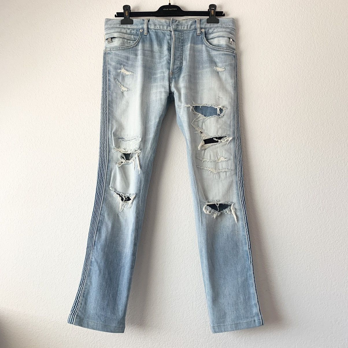 Balmain Balmain distressed patched jeans size 32 Size US 32 / EU 48 - 3 Thumbnail