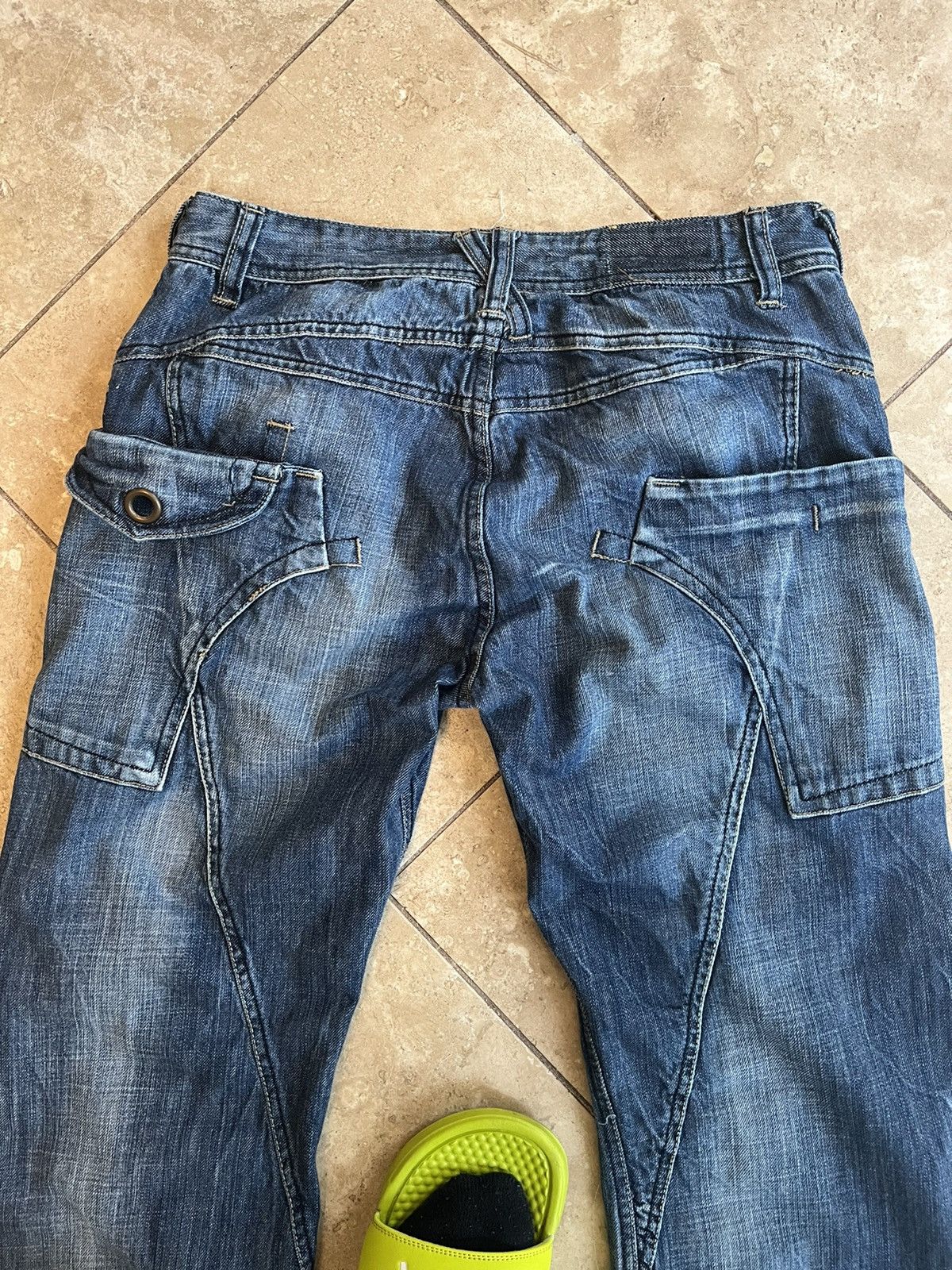 Japanese Brand × Vintage Vintage Japanese double knee flare denim jeans Size US 30 / EU 46 - 7 Thumbnail