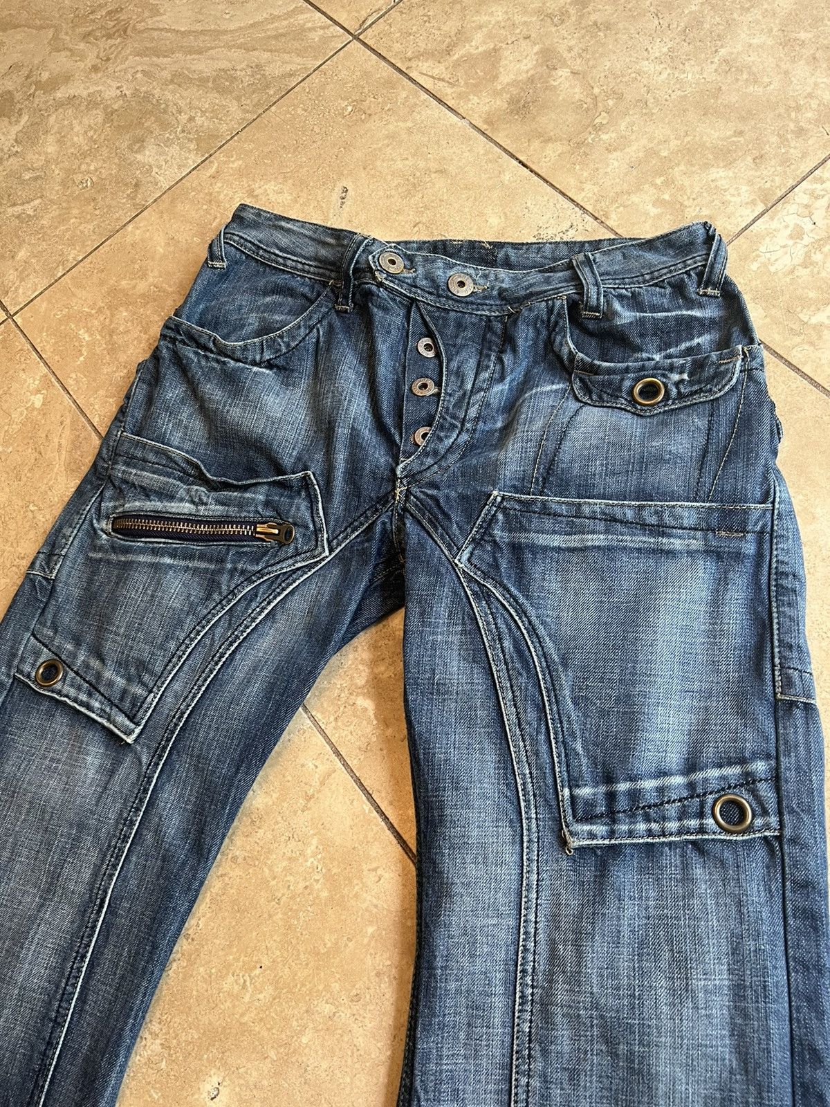 Japanese Brand × Vintage Vintage Japanese double knee flare denim jeans Size US 30 / EU 46 - 2 Thumbnail