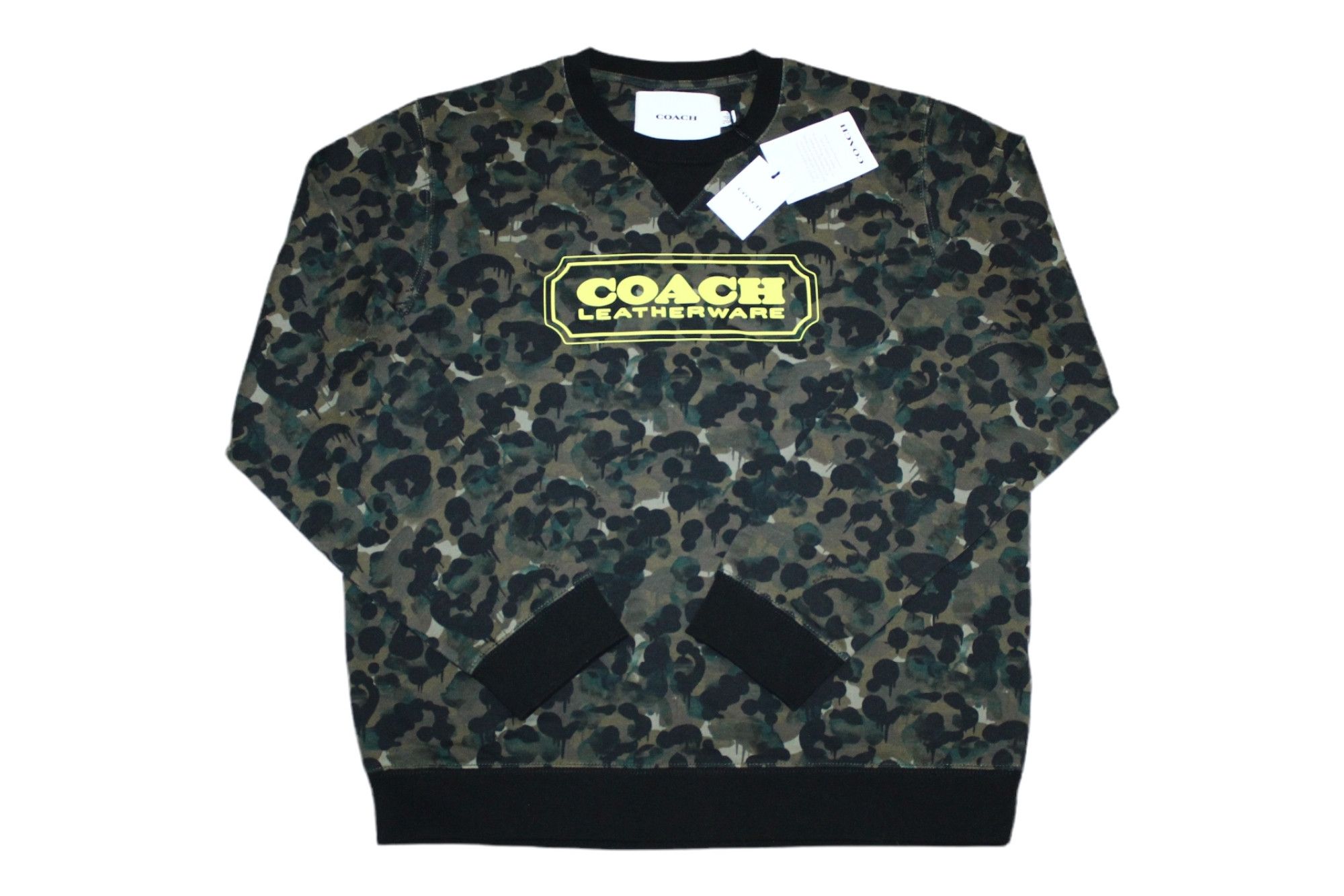 Coach 🔥 Coach Big Logo Camo Print Crewneck Sweatshirt Size US XL / EU 56 / 4 - 1 Thumbnail