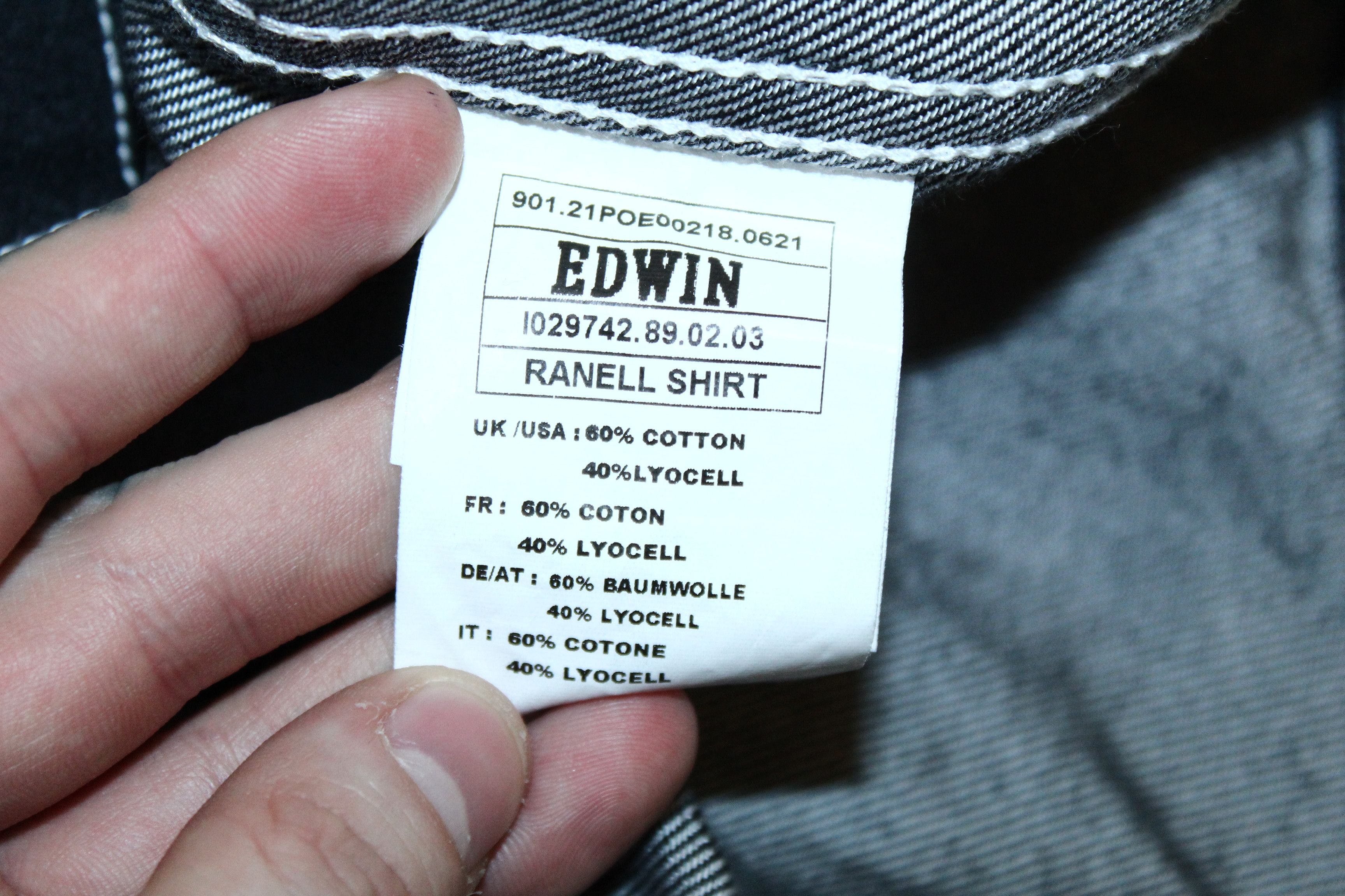Edwin Edwin Ranell Cotton Lyocell Raw Denim Baggy Overshirt. Size US M / EU 48-50 / 2 - 6 Thumbnail