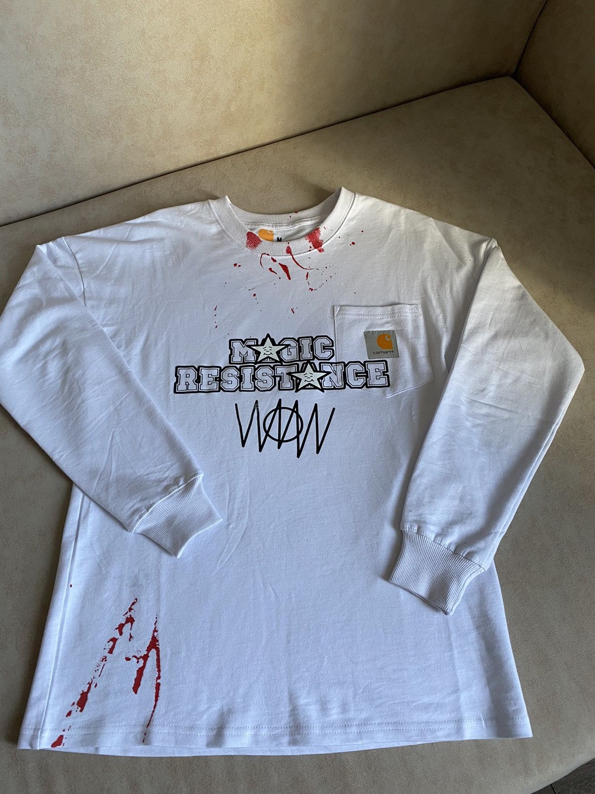 MAGIC RESISTANCE x ASSPIZZA vintage Carhartt L/S Pocket Tee
