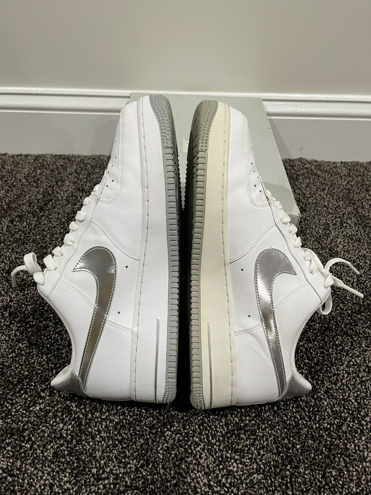 Nike Nike Air Force 1 Low 07 “Players” White / Silver Size US 10 / EU 43 - 6 Thumbnail