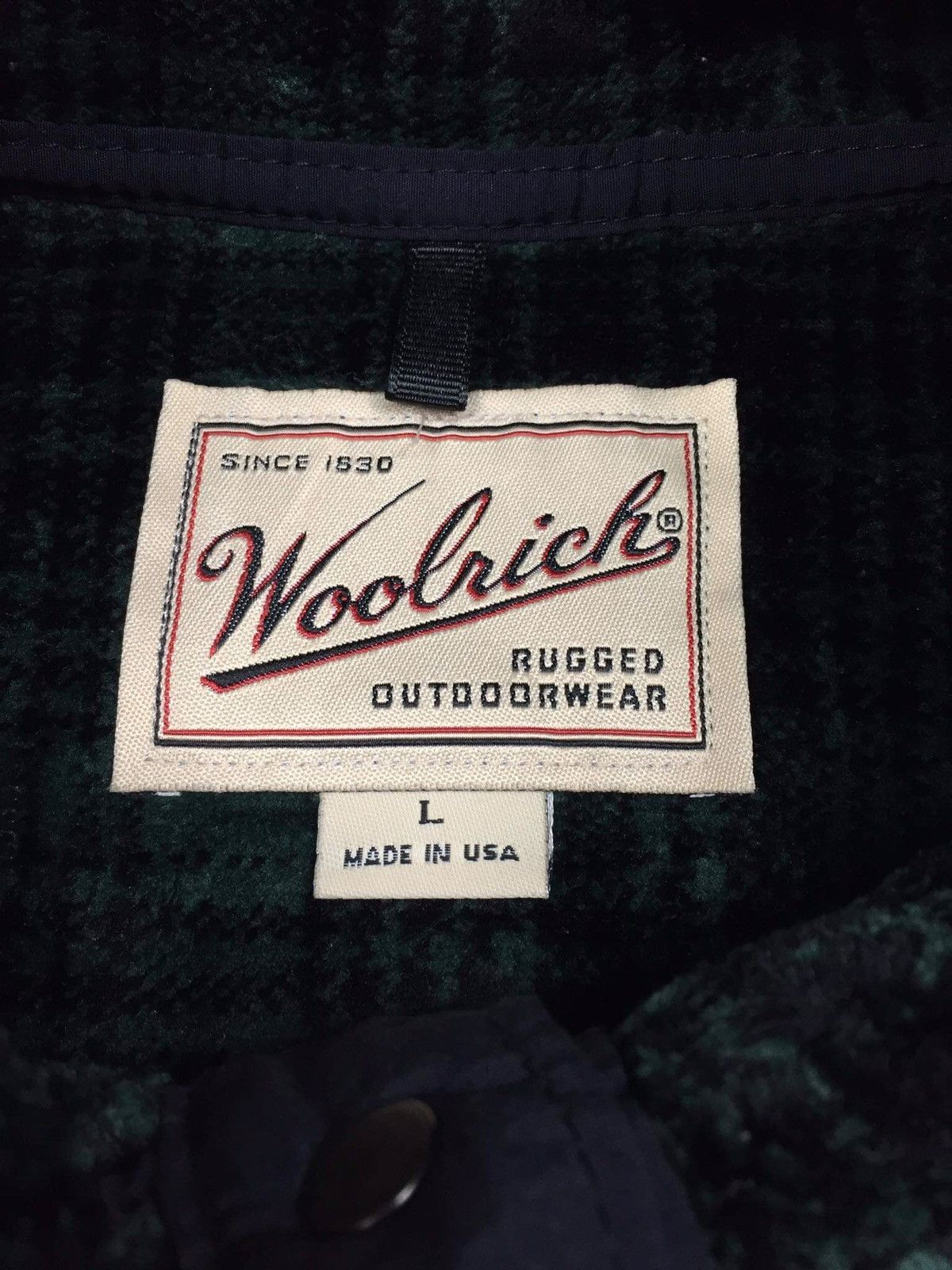 Vintage Vintage Woolrich Plaid Fleece Jacket Size US L / EU 52-54 / 3 - 7 Thumbnail