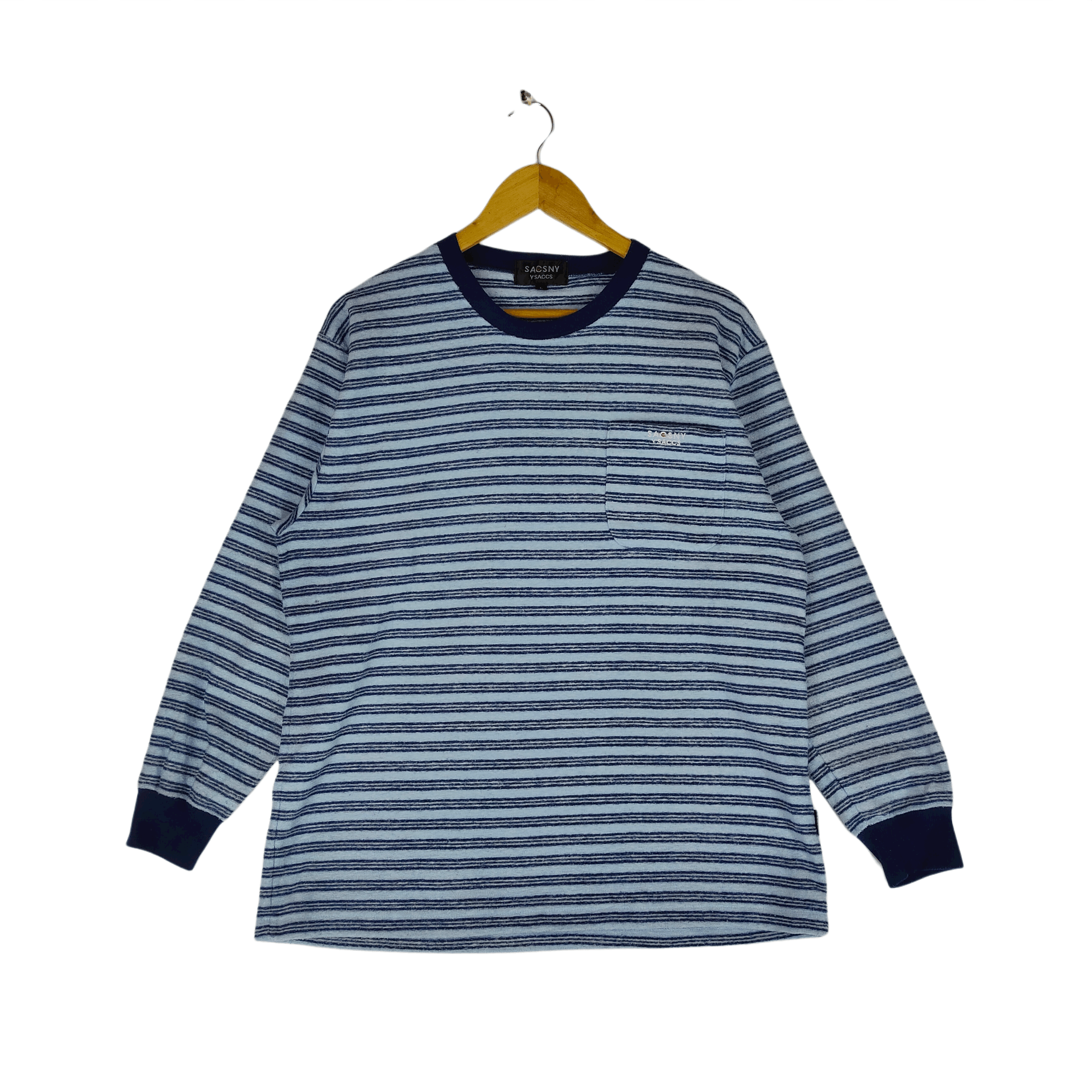 Japanese Brand Vintage YSACCS SACCSNY YOHJI YAMAMOTO Sweatshirt Stripe Size US L / EU 52-54 / 3 - 1 Thumbnail