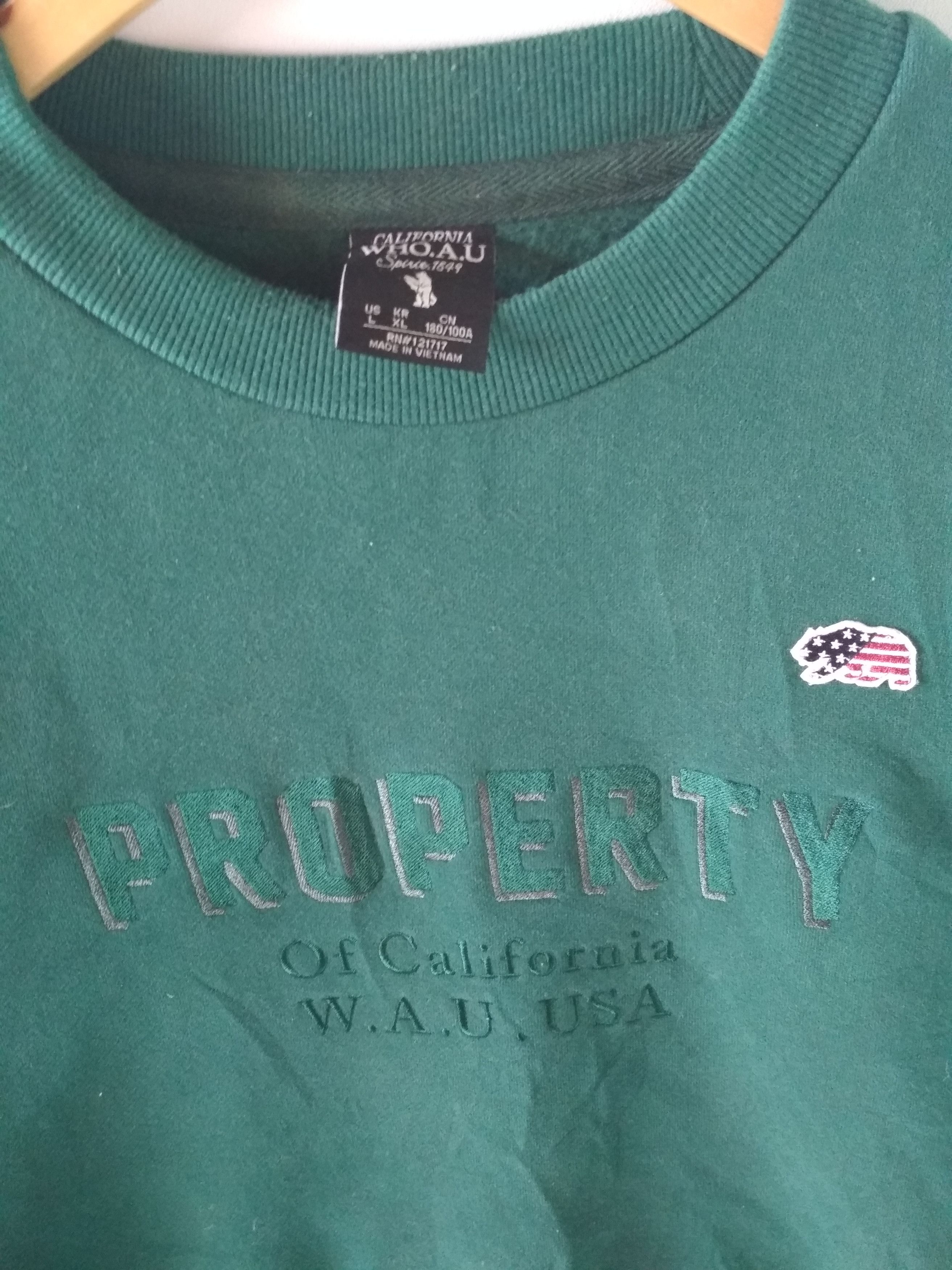 Who A.U. CALIFORNIA WHO A.U BIG EMBROIDERED SPELL OUT SWEATSHIRT Size US XL / EU 56 / 4 - 2 Thumbnail