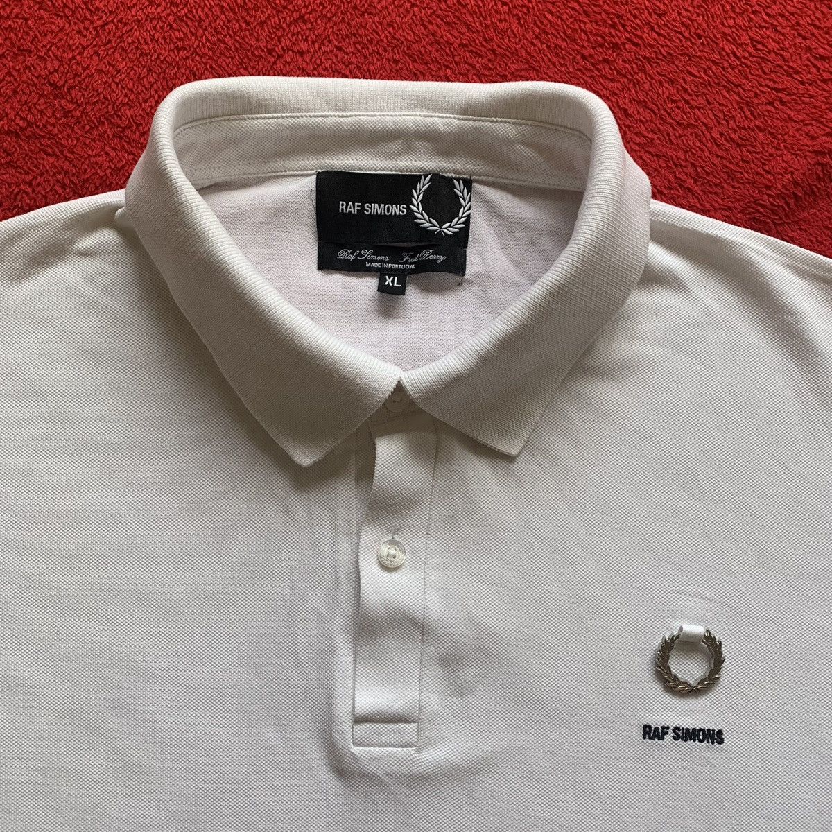 Fred Perry × Raf Simons Raf Simons x Fred Perry White polo Shirt Size US XL / EU 56 / 4 - 2 Thumbnail