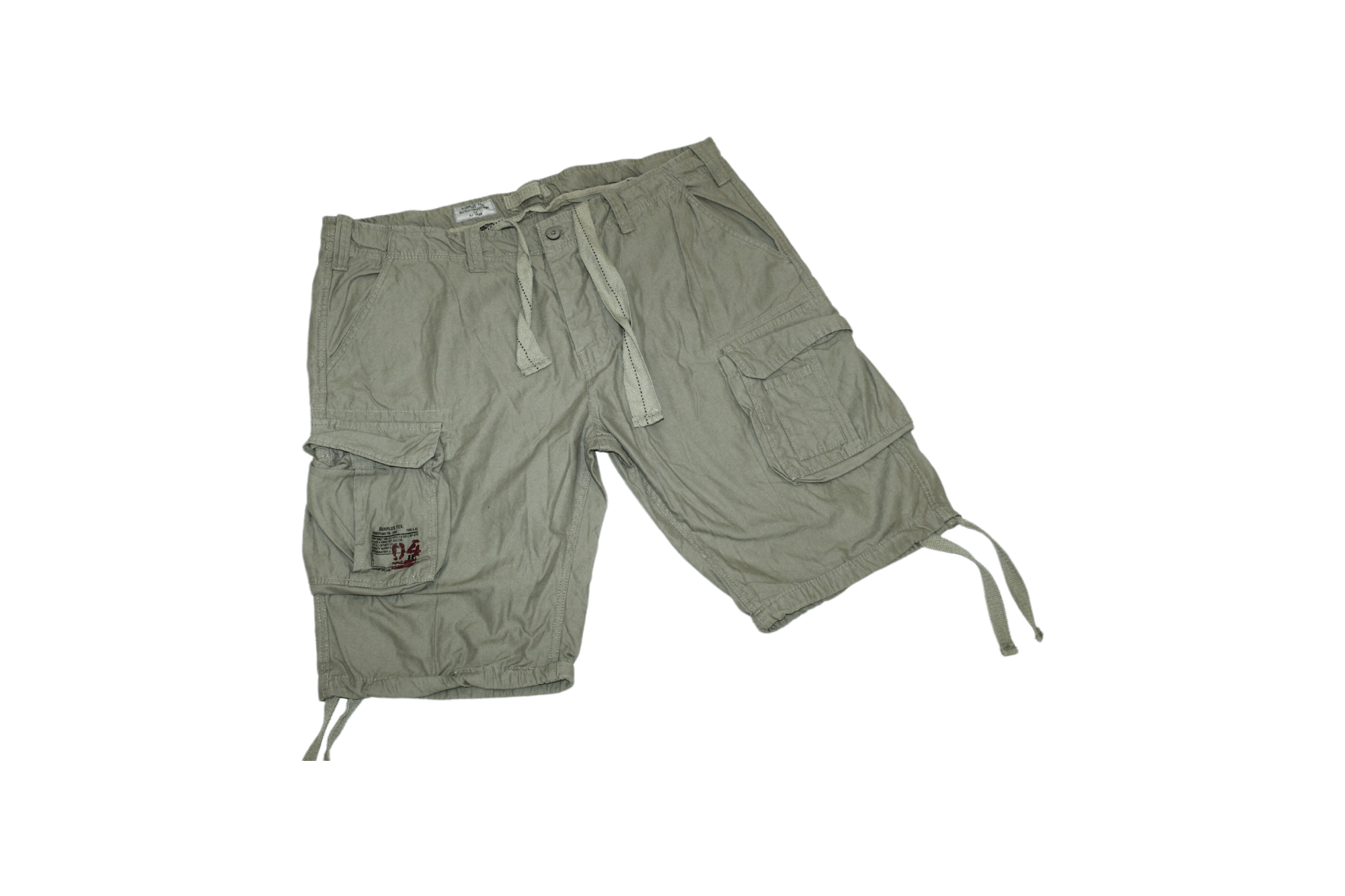 image of Khaki Surplus x Seditionaries VTG Surplus Tex Airbone Parachute Cargo Shorts in Khaki (Size 44)
