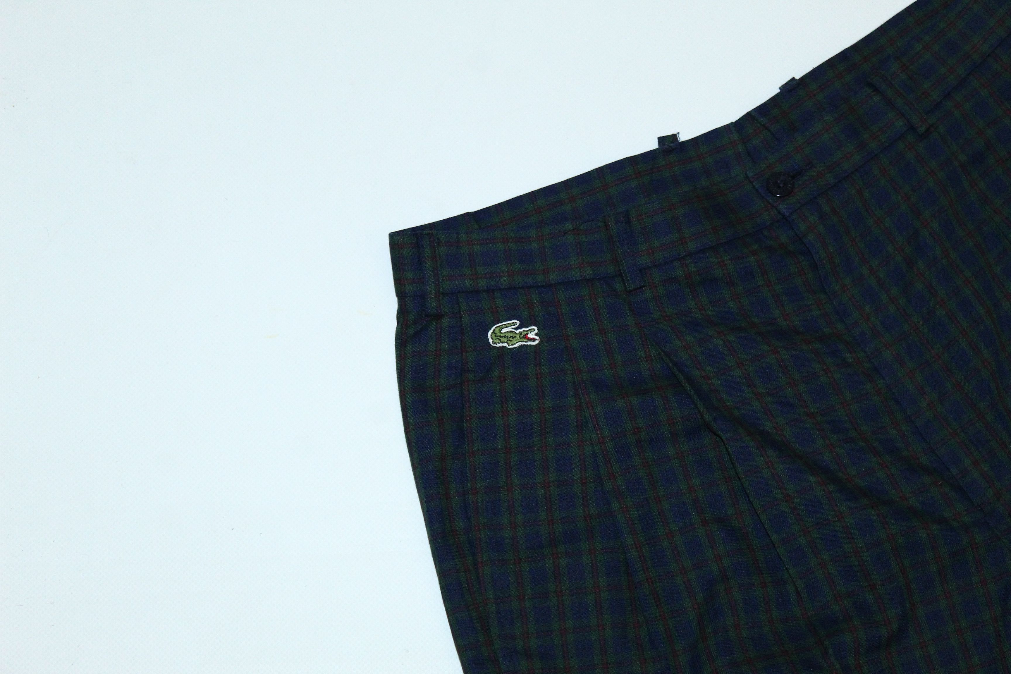 Lacoste VTG🔥80s Chemise Lacoste Checkered Bermuda Shorts Size US 31 - 2 Thumbnail