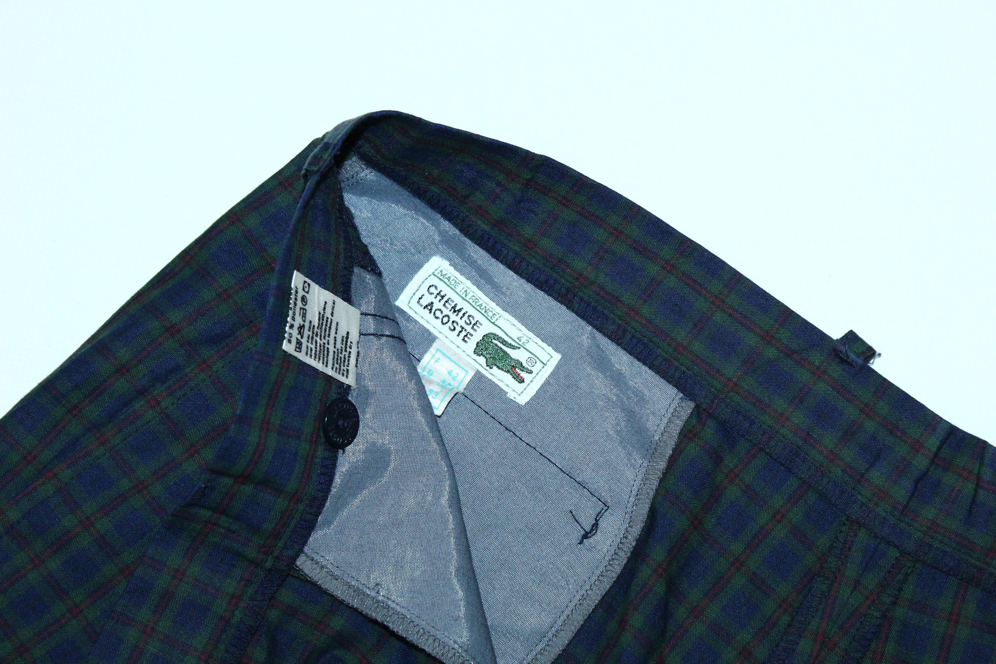 Lacoste VTG🔥80s Chemise Lacoste Checkered Bermuda Shorts Size US 31 - 4 Thumbnail