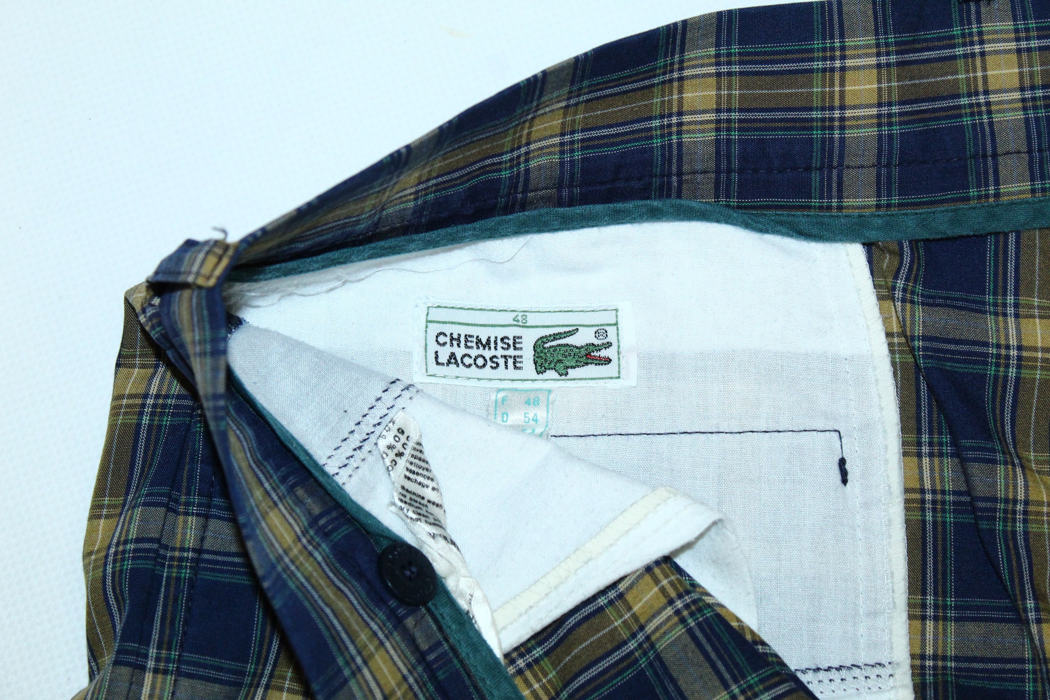 Lacoste 🔥80's Chemise Lacoste Checkered Casual Bermuda Shorts Size US 36 / EU 52 - 4 Thumbnail