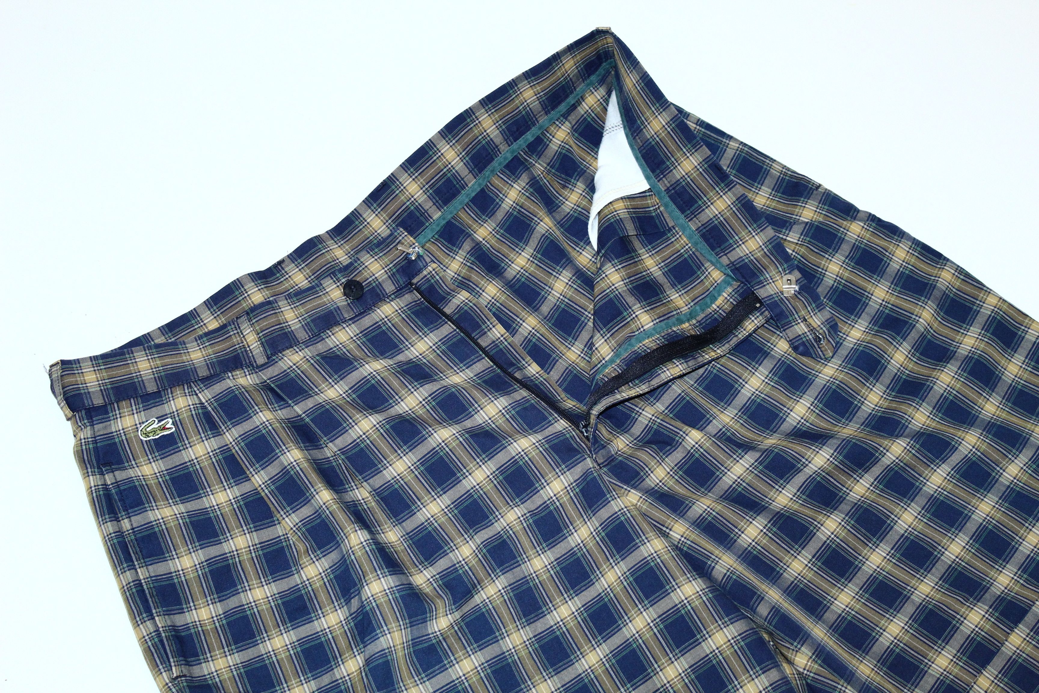 Lacoste 🔥80's Chemise Lacoste Checkered Casual Bermuda Shorts Size US 36 / EU 52 - 3 Thumbnail