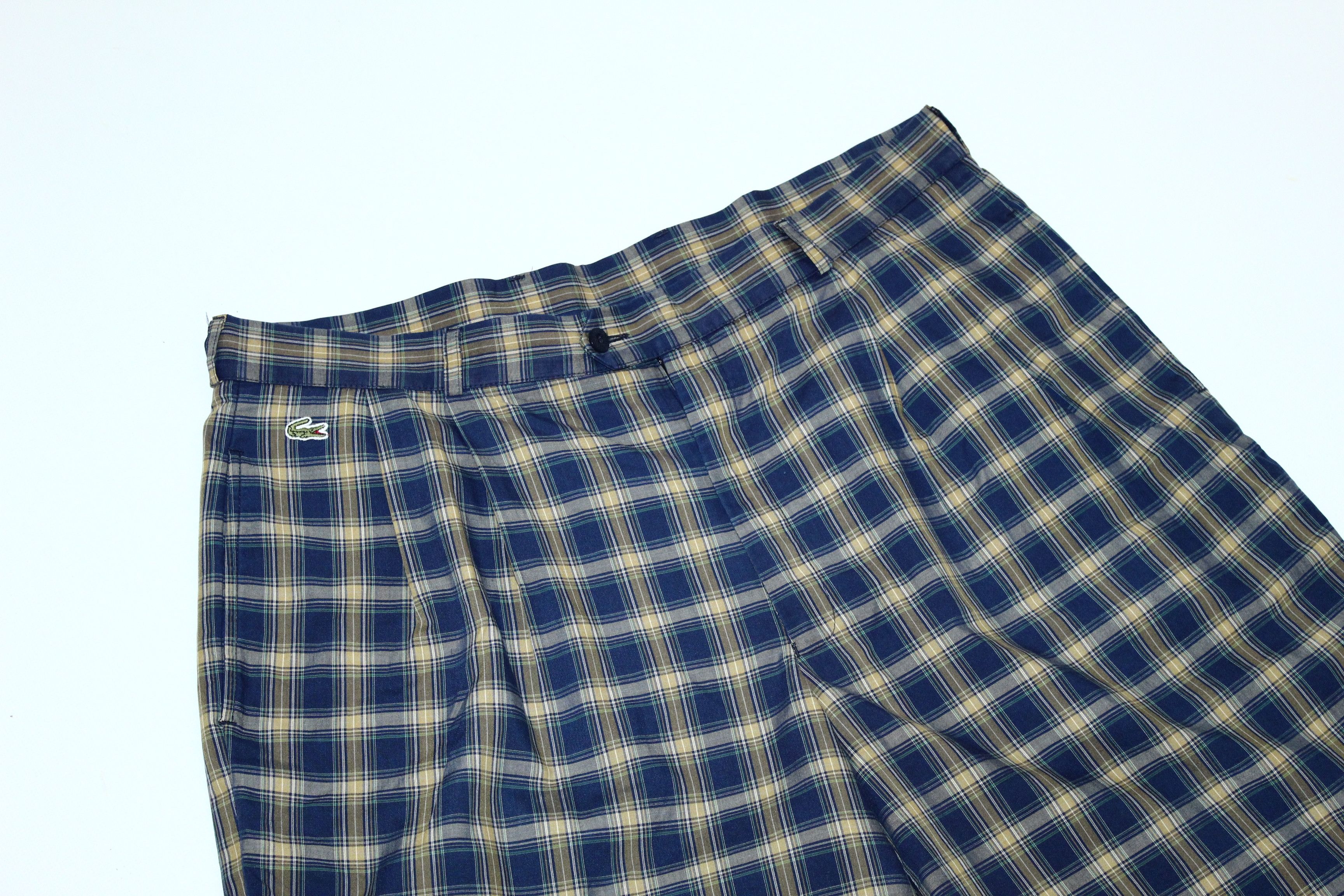 Lacoste 🔥80's Chemise Lacoste Checkered Casual Bermuda Shorts Size US 36 / EU 52 - 2 Thumbnail