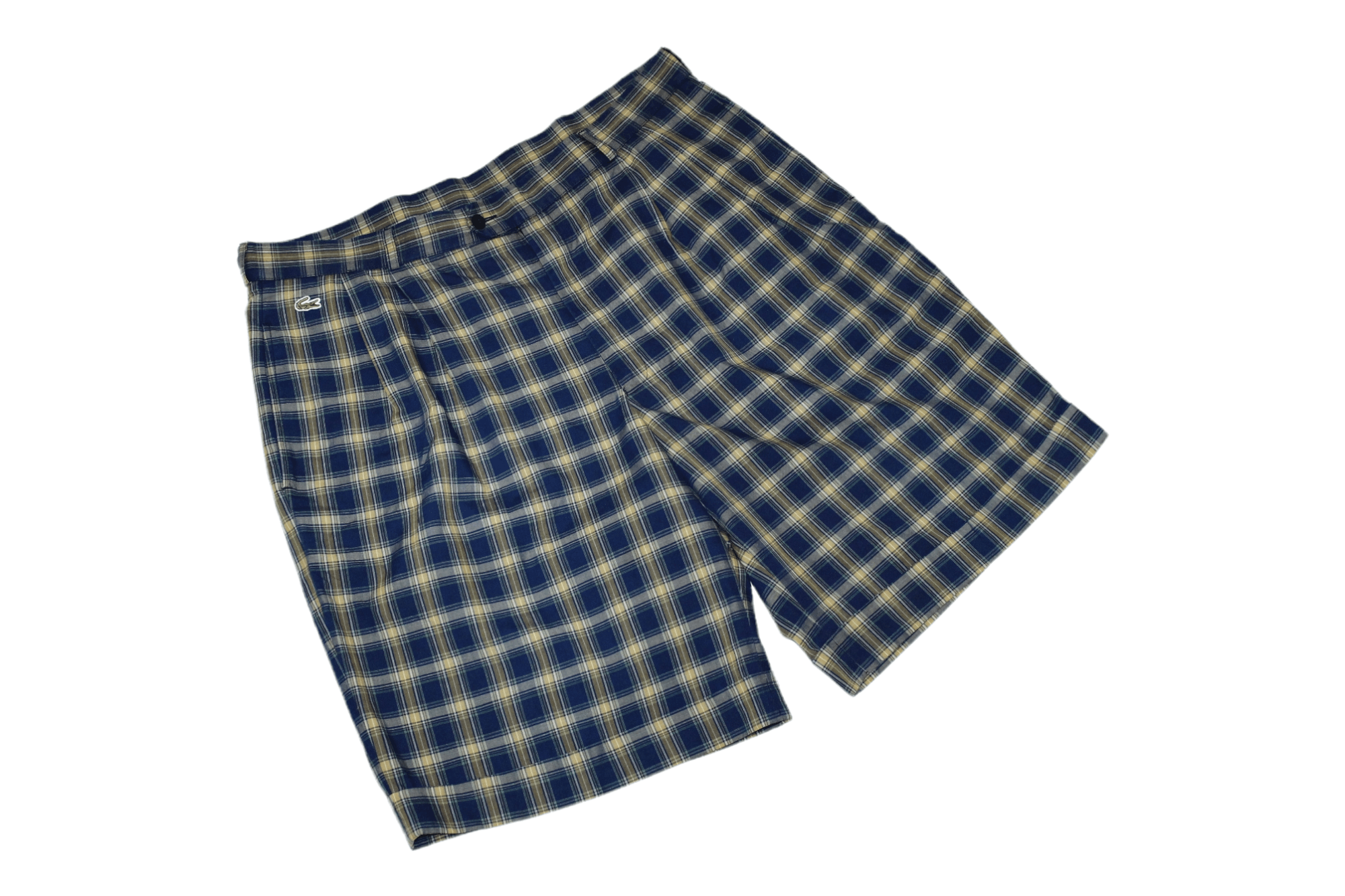 Lacoste 🔥80's Chemise Lacoste Checkered Casual Bermuda Shorts Size US 36 / EU 52 - 1 Thumbnail