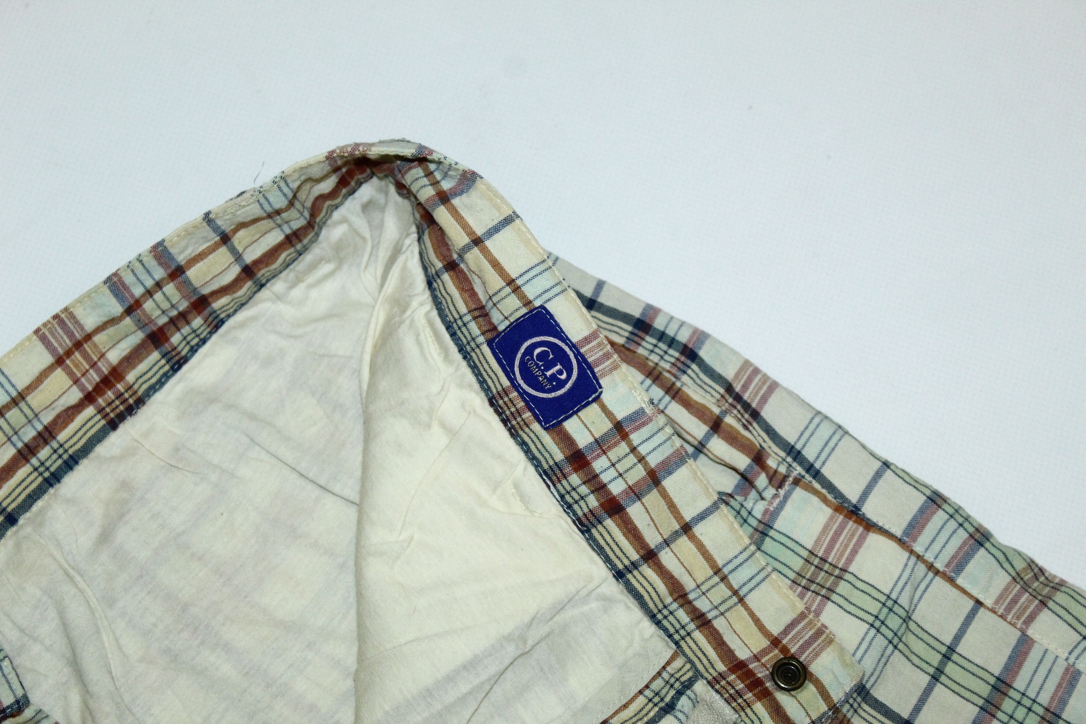 C.P. Company 💥 RARE VTG 💥 C.P. Company Checkered Cotton Linen Shorts Size US 36 / EU 52 - 6 Thumbnail