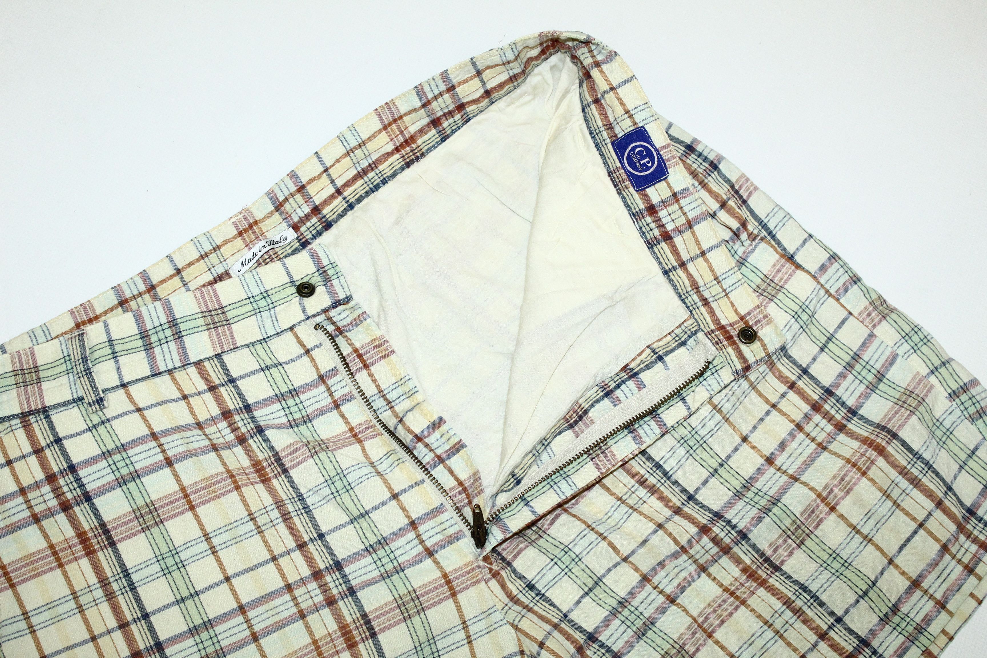 C.P. Company 💥 RARE VTG 💥 C.P. Company Checkered Cotton Linen Shorts Size US 36 / EU 52 - 5 Thumbnail
