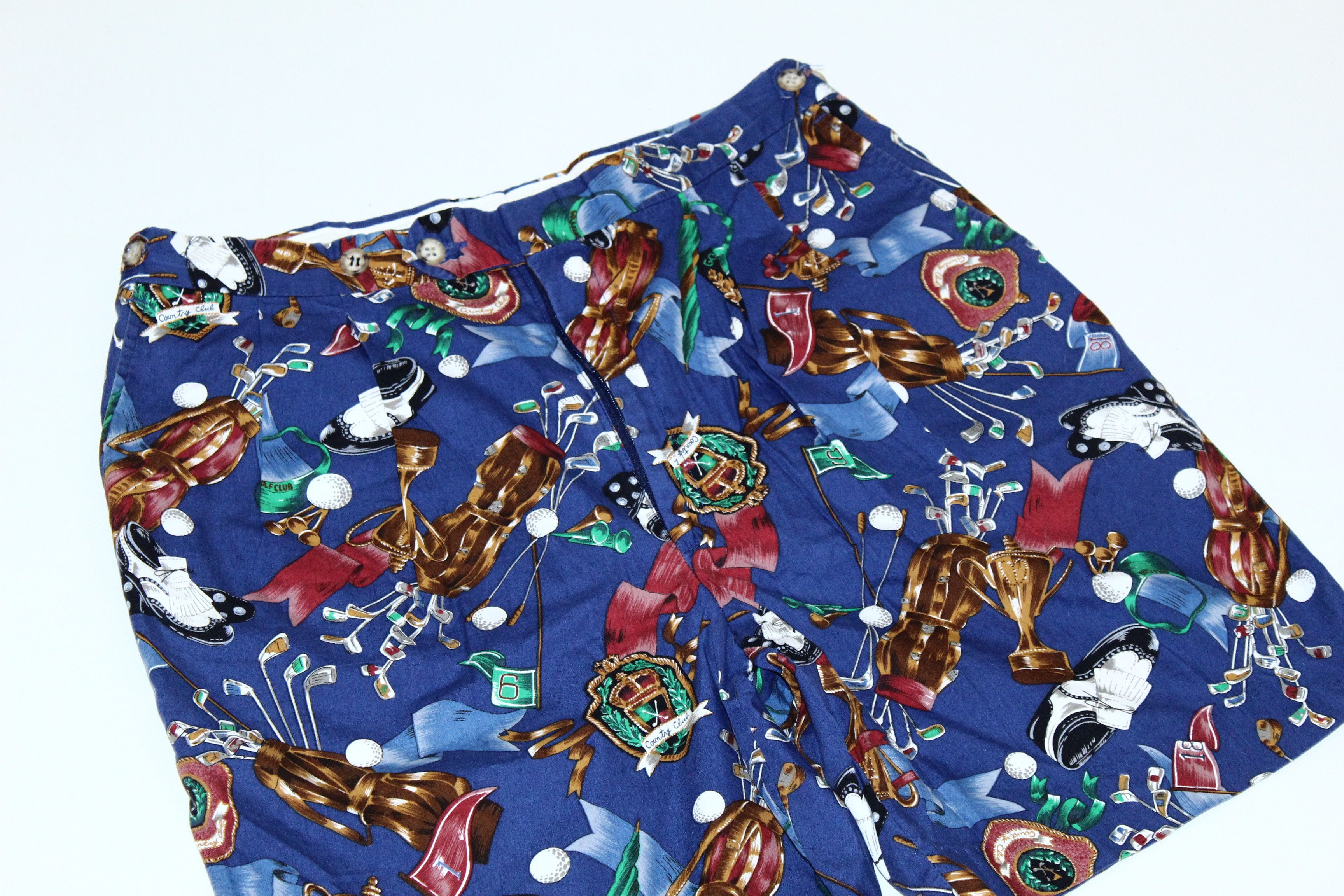 Berle RARE💥 Berle Golf Cup Graphic Printed Bermuda Shorts Size US 31 - 2 Thumbnail