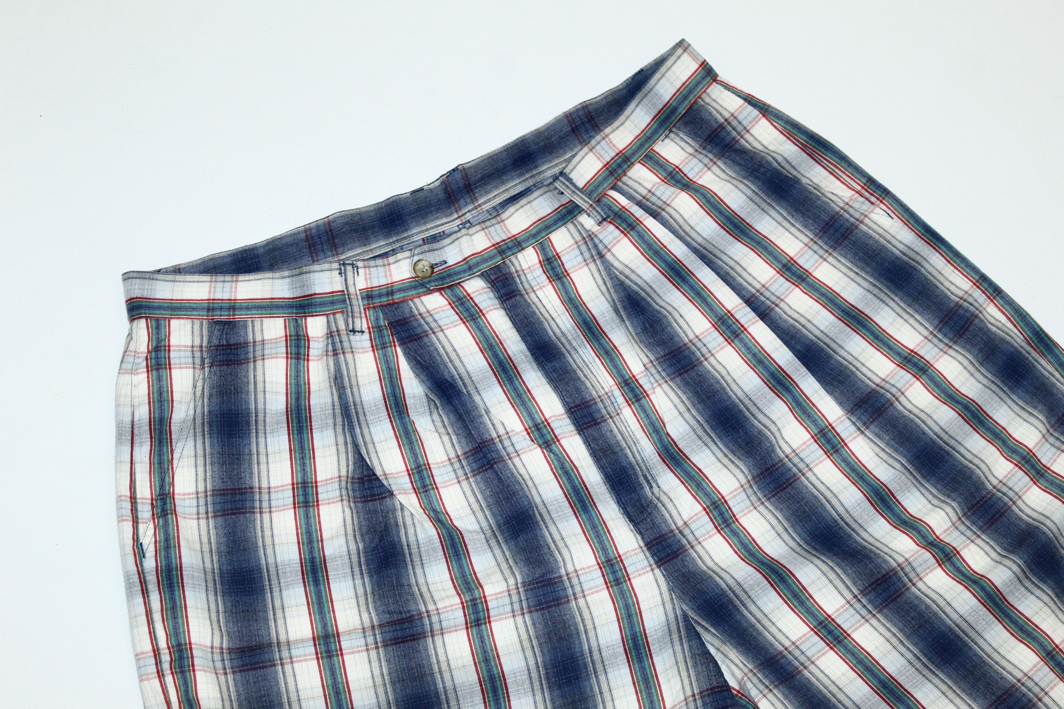 Mizuno Vtg Mizuno Logo Embroidered Double Checkered Bermuda Shorts Size US 38 / EU 54 - 2 Thumbnail