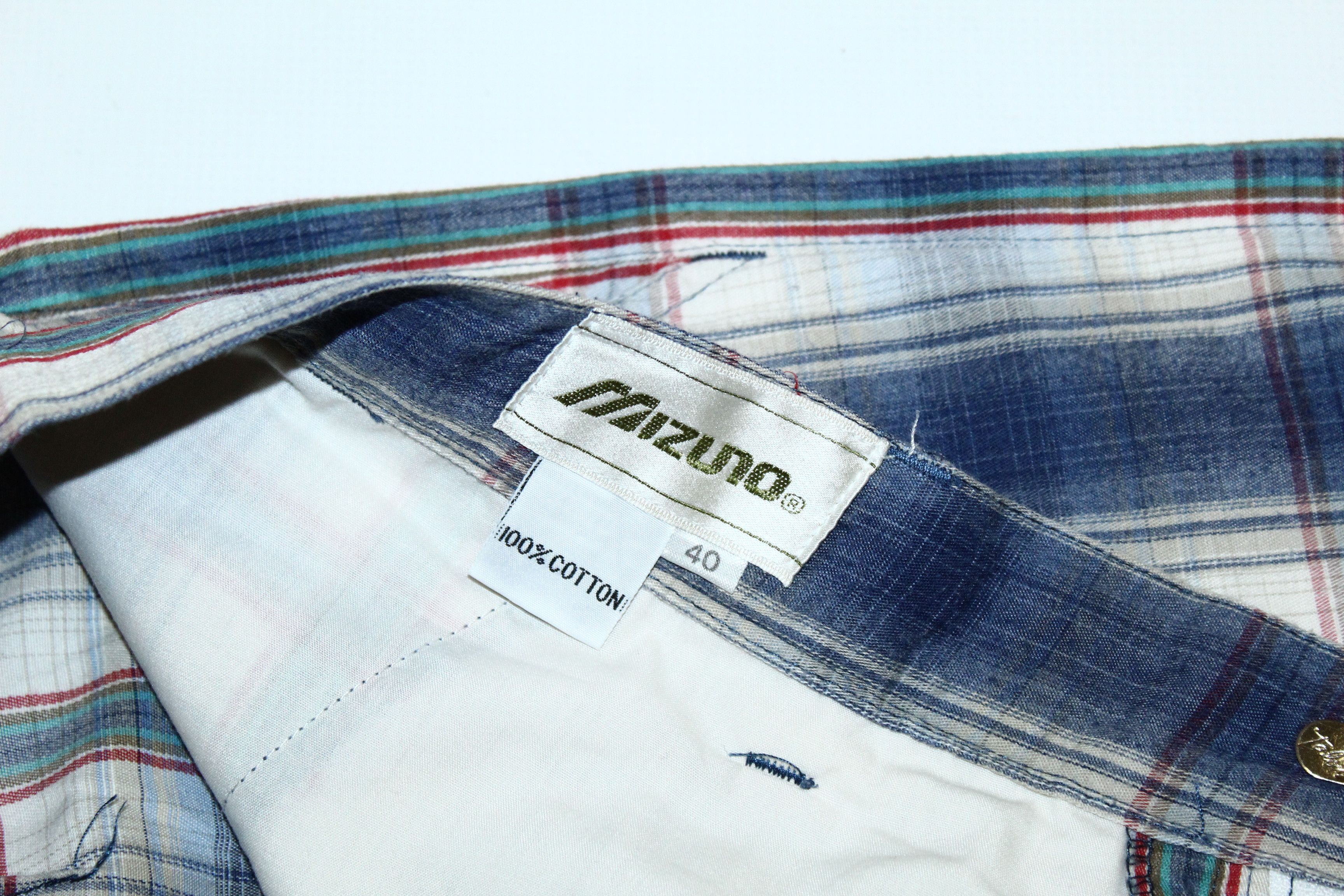 Mizuno Vtg Mizuno Logo Embroidered Double Checkered Bermuda Shorts Size US 38 / EU 54 - 5 Thumbnail
