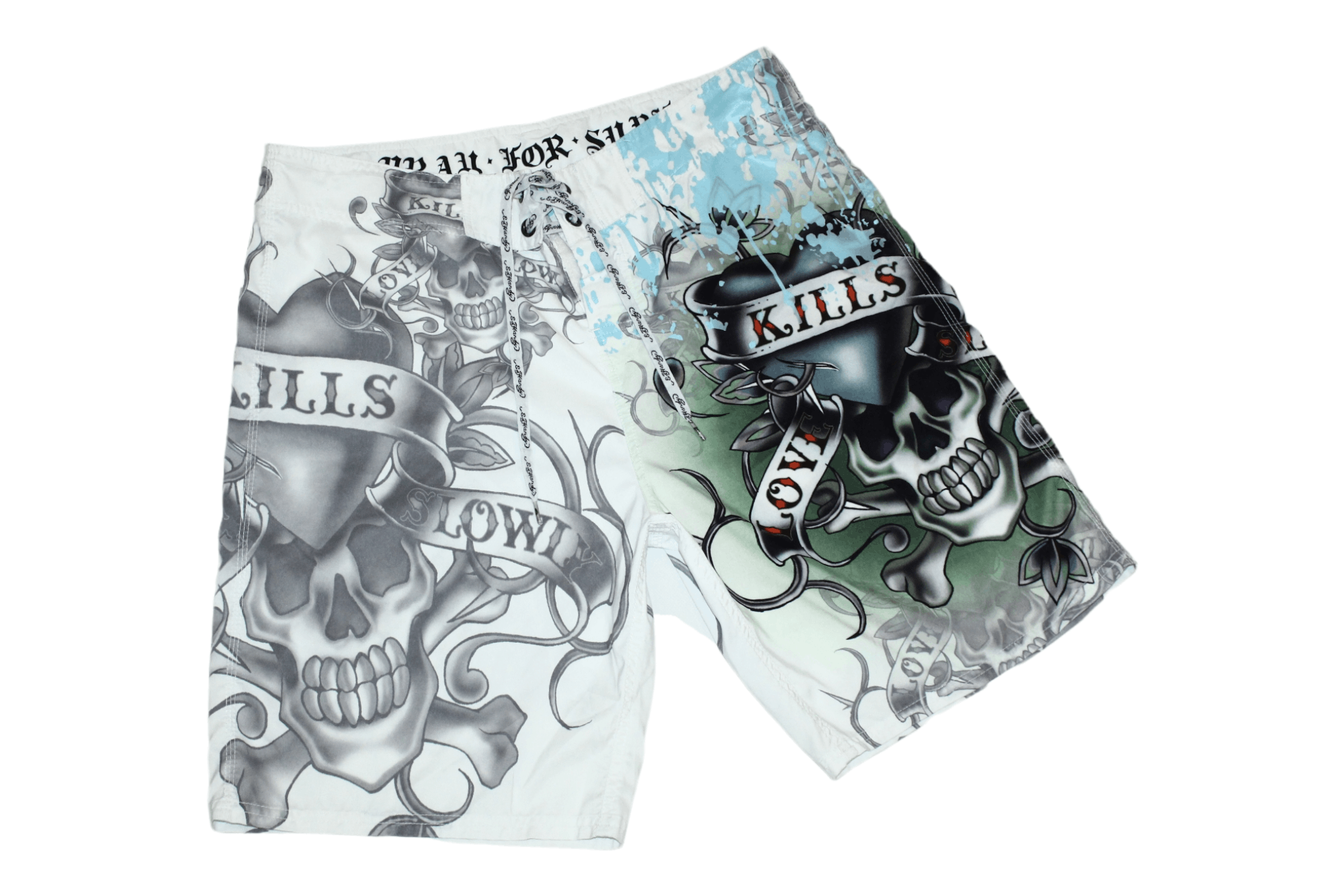 Christian Audigier Ed Hardy by Christian Audigier Tattoo Skull Print Shorts Size US 38 / EU 54 - 1 Thumbnail