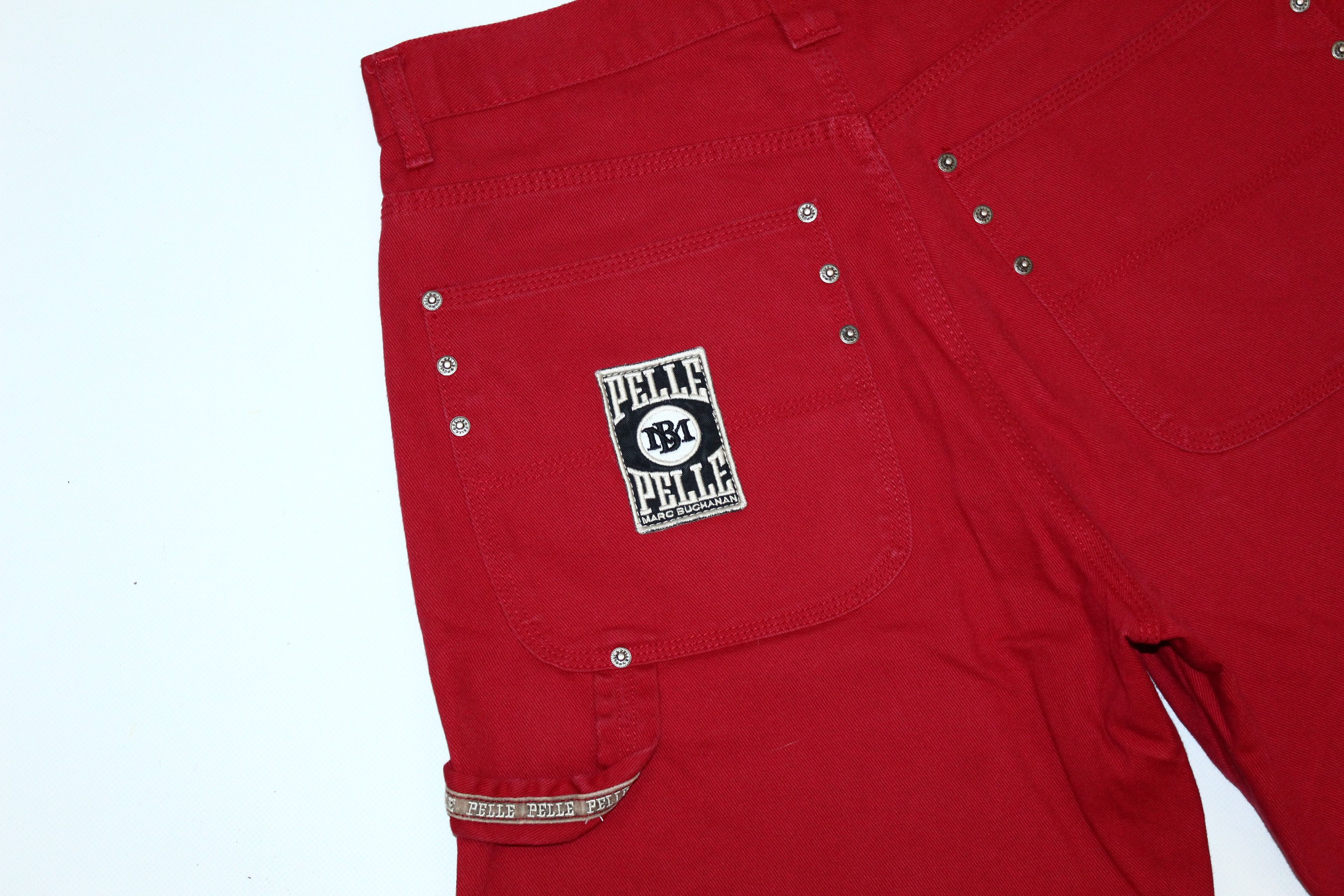 Pelle Pelle RARE💥90's Pelle Pelle OG Baggy Rap Denim Shorts Size US 32 / EU 48 - 8 Thumbnail