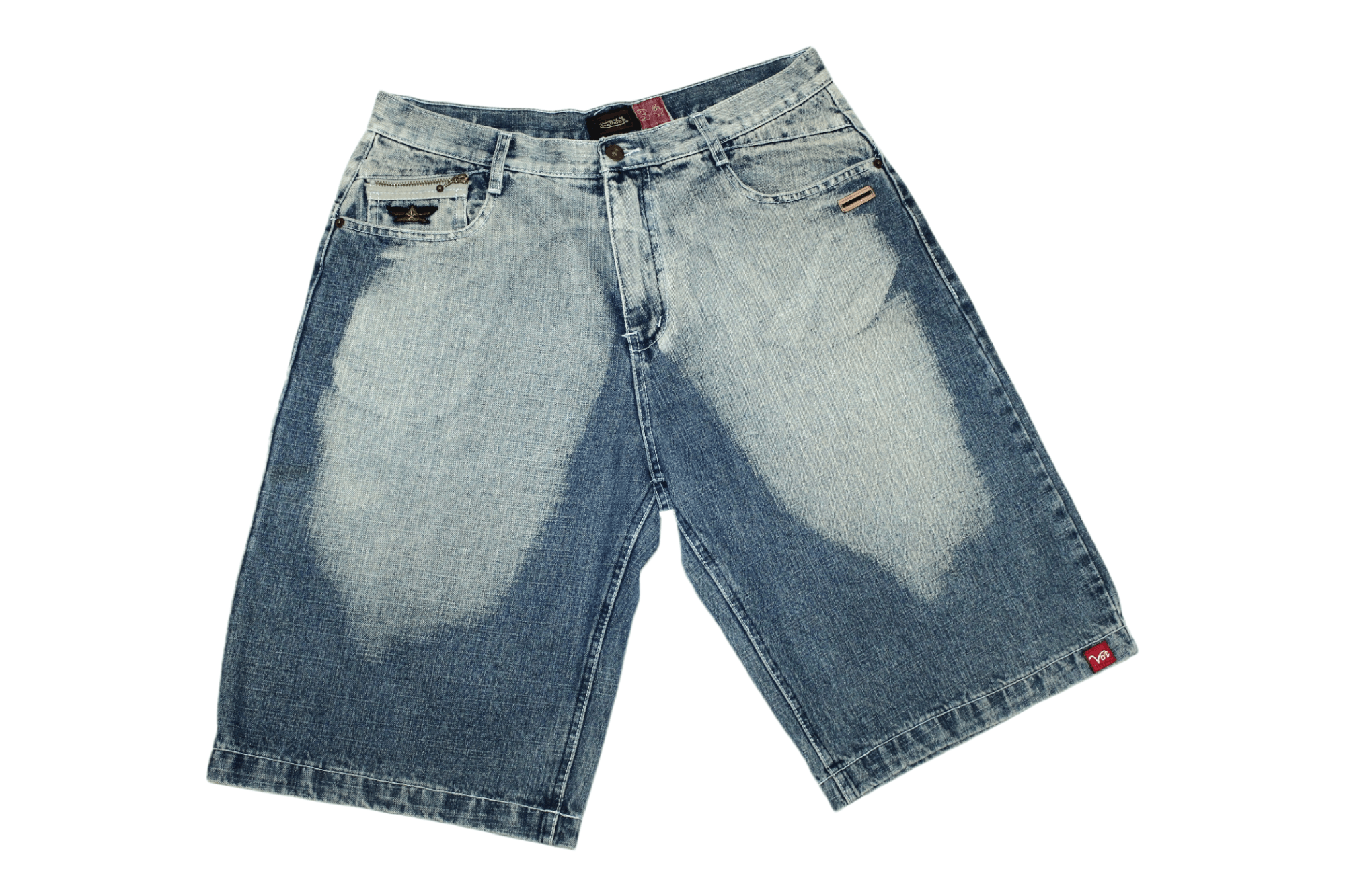Von Dutch 💥RARE VTG💥 Von Dutch Bleach Design Baggy Rap Shorts Size US 34 / EU 50 - 2 Thumbnail