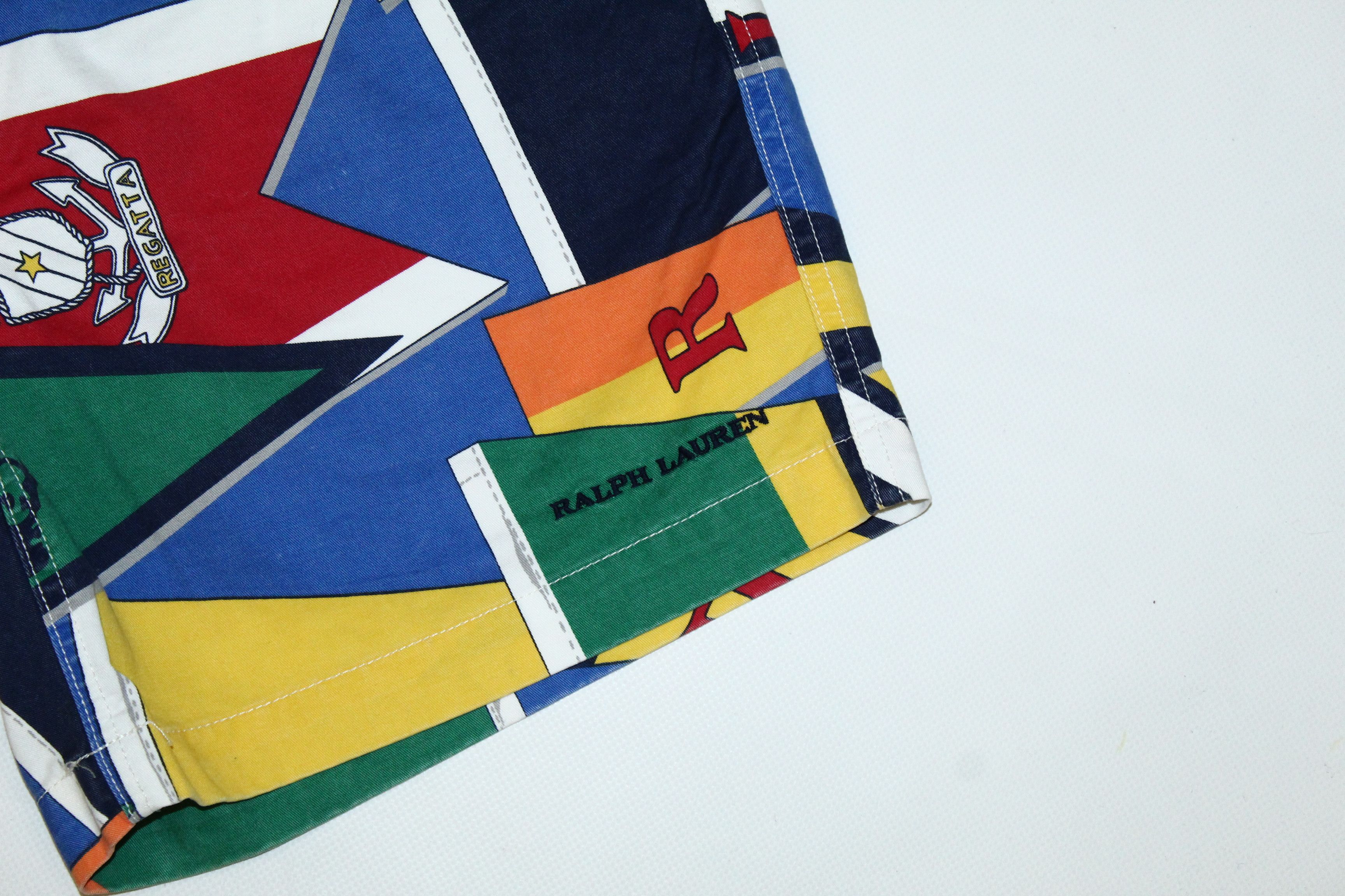 Polo Ralph Lauren 💥 RARE 💥 Polo R.L. Prepster flag print chino shorts Size US 32 / EU 48 - 3 Thumbnail