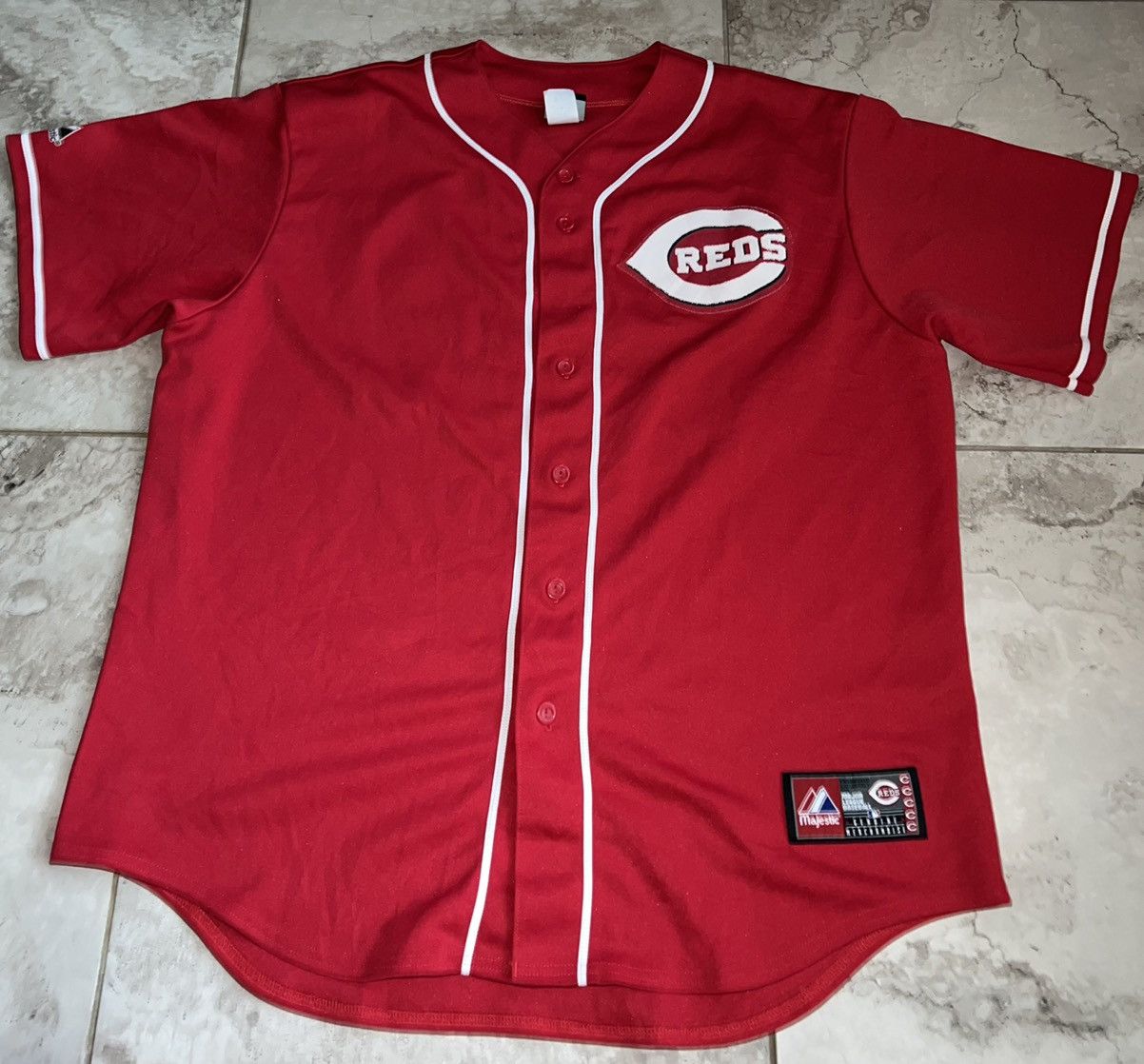 CINCINNATI REDS VINTAGE 2000s Y2K MAJESTIC MLB BASEBALL JERSEY ADULT XL –  The Felt Fanatic