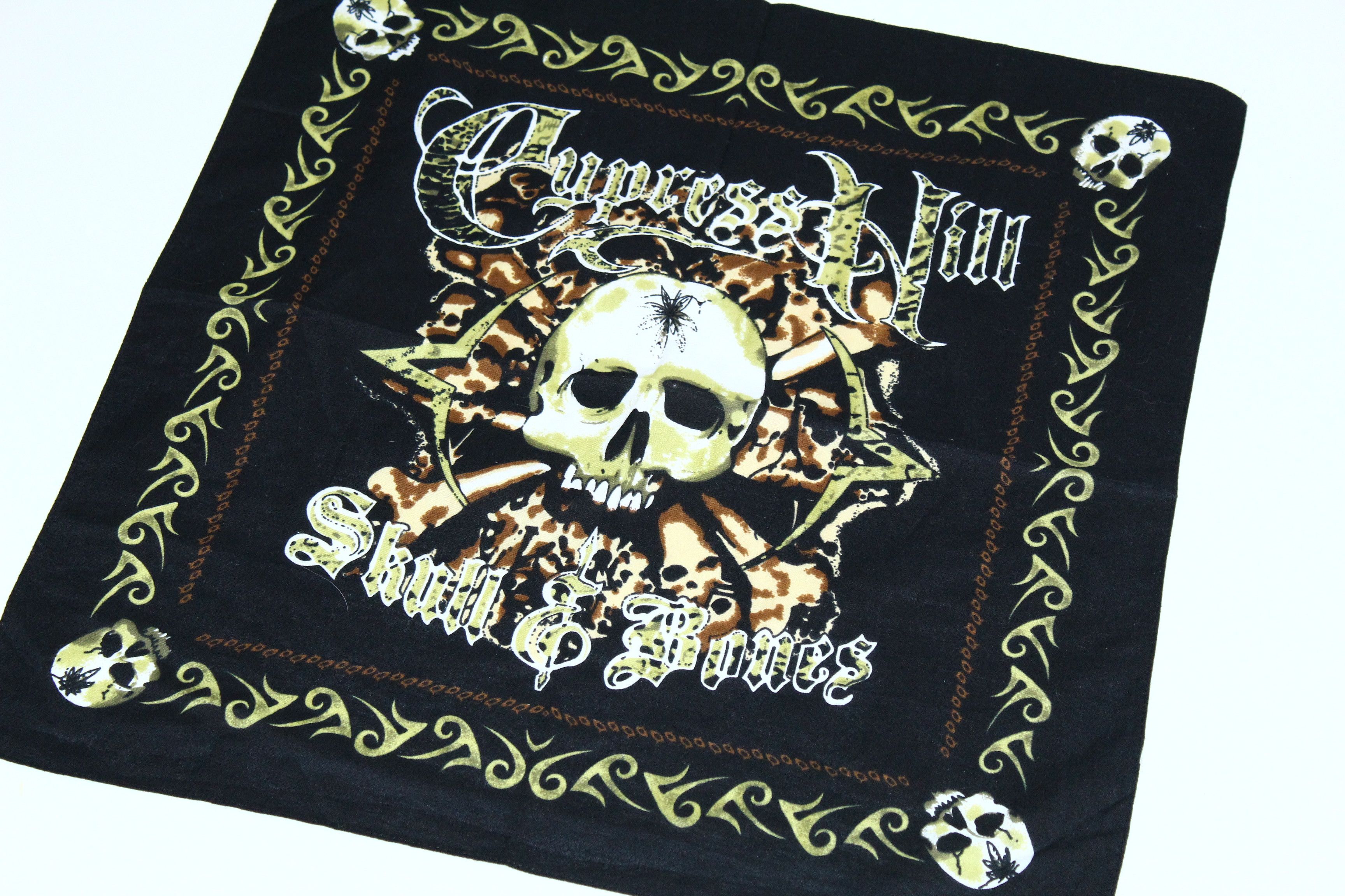 Vintage 🔥 VTG 🔥 Cypress Hill Skull & Bones Bandana Size ONE SIZE - 2 Thumbnail