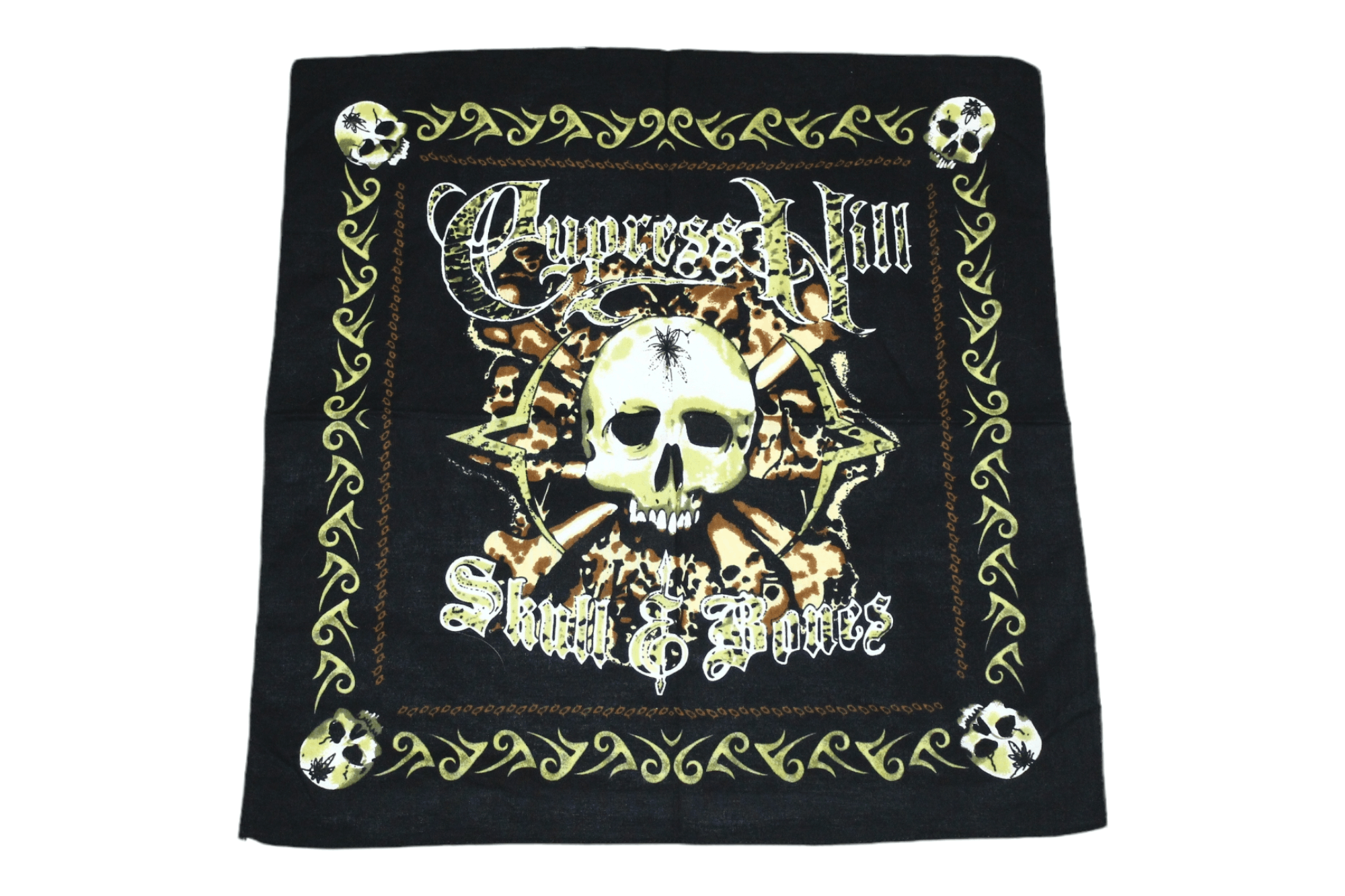 Vintage 🔥 VTG 🔥 Cypress Hill Skull & Bones Bandana Size ONE SIZE - 1 Thumbnail
