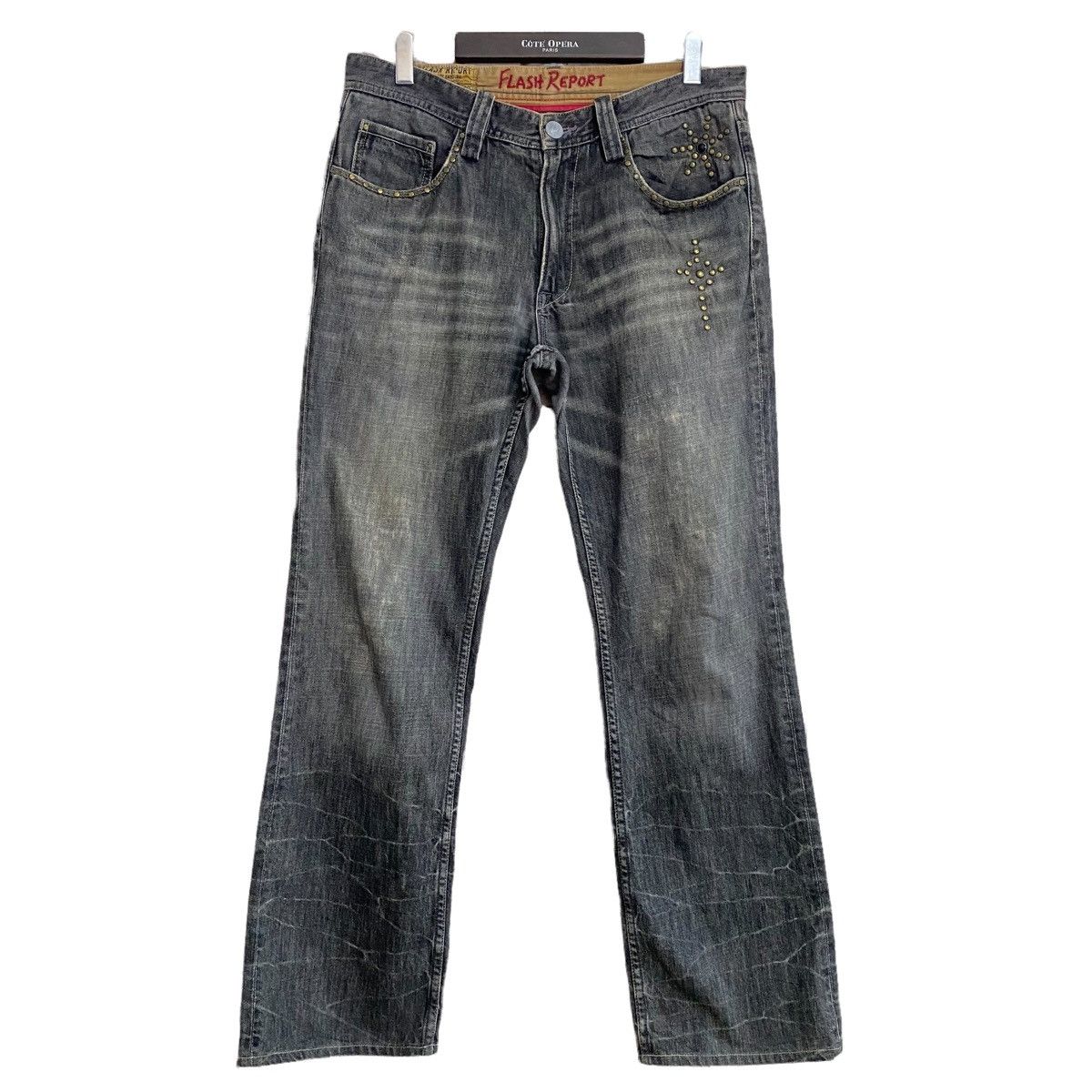 Japanese Brand Japanese Brand FLASH REPORT Denim Gemstone Jeans Size US 33 - 1 Thumbnail