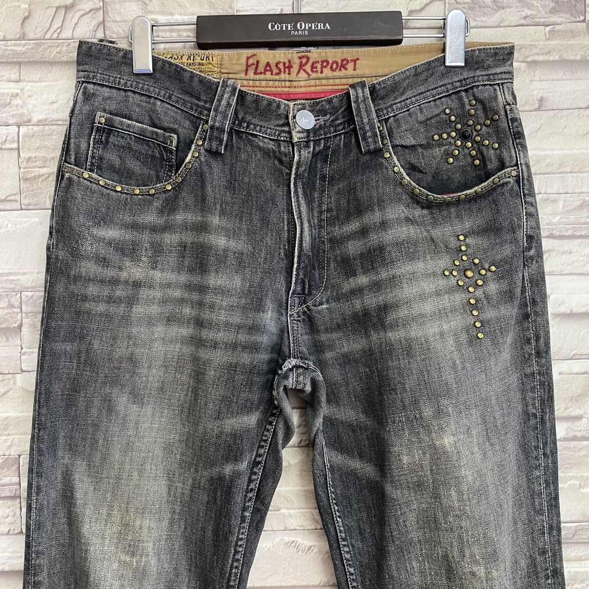 Japanese Brand Japanese Brand FLASH REPORT Denim Gemstone Jeans Size US 33 - 5 Thumbnail