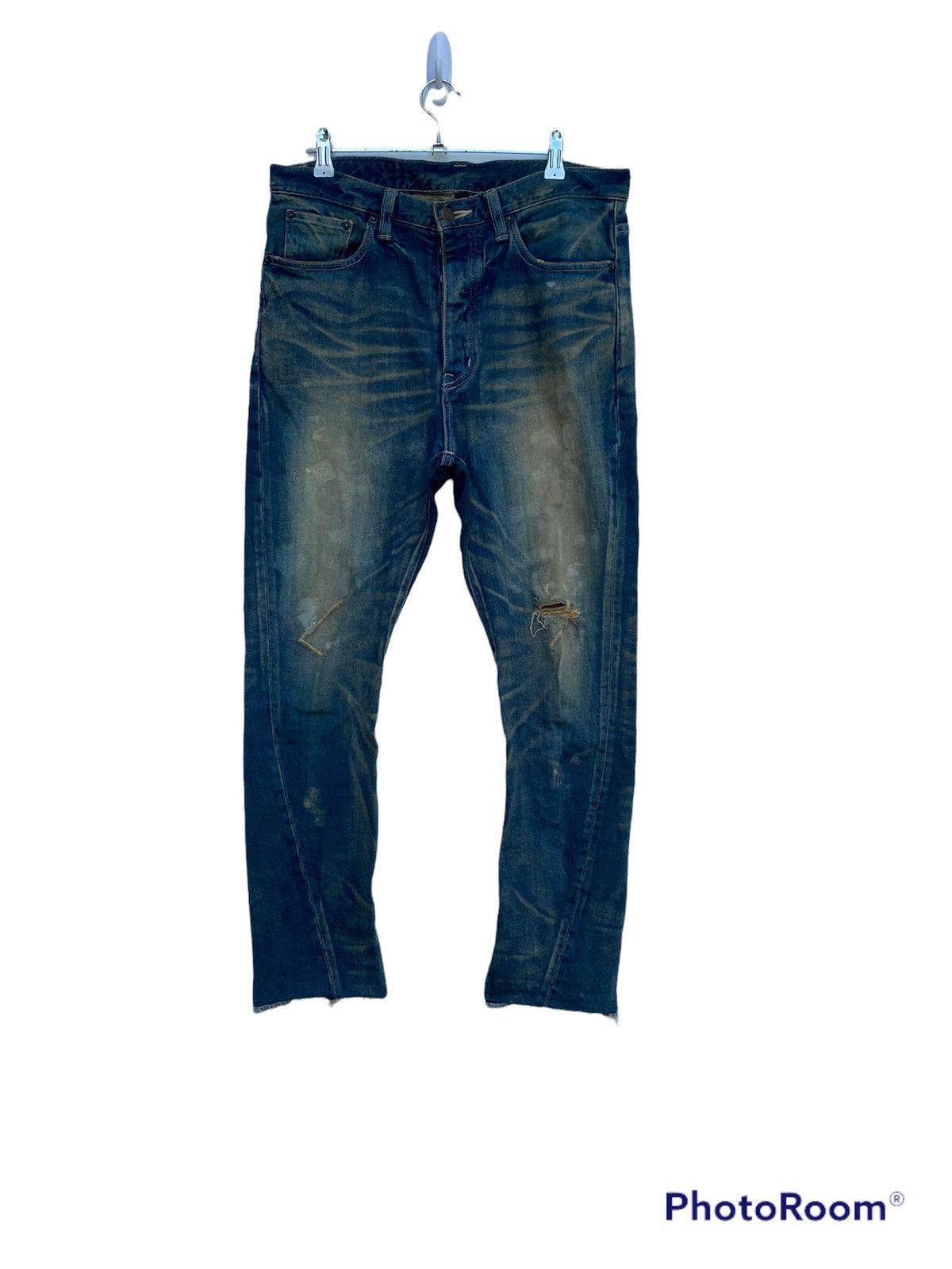 Hysteric Glamour × Japanese Brand × PPFM JAPANESE BRAND LAUGH VALLEY DESTROYED PANTS SEDITIONARIES Size US 32 / EU 48 - 3 Thumbnail