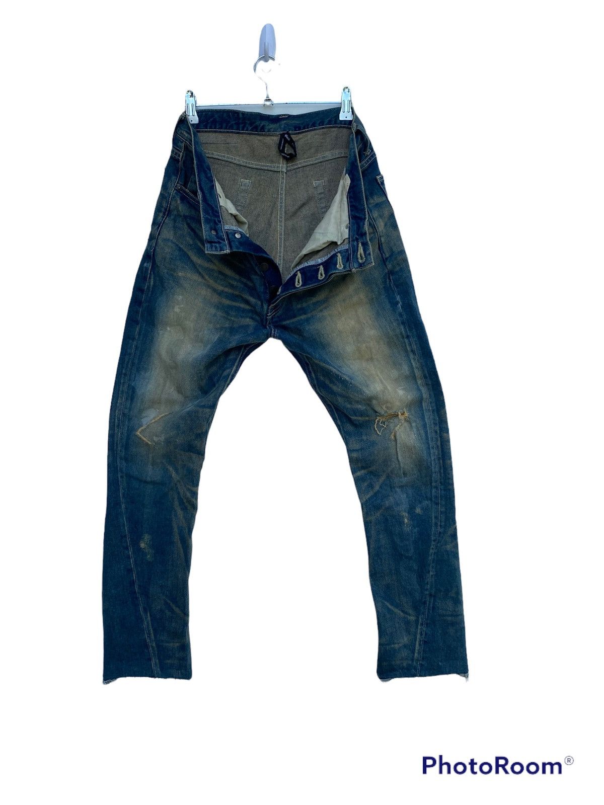 Hysteric Glamour × Japanese Brand × PPFM JAPANESE BRAND LAUGH VALLEY DESTROYED PANTS SEDITIONARIES Size US 32 / EU 48 - 1 Thumbnail