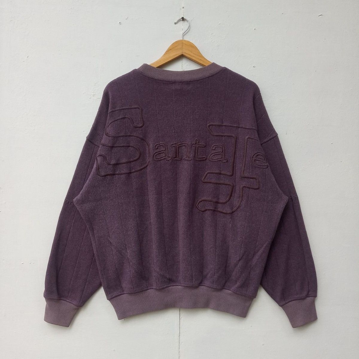 Japanese Brand Santa fe big logo stitch crewneck sweater Size US L / EU 52-54 / 3 - 1 Thumbnail