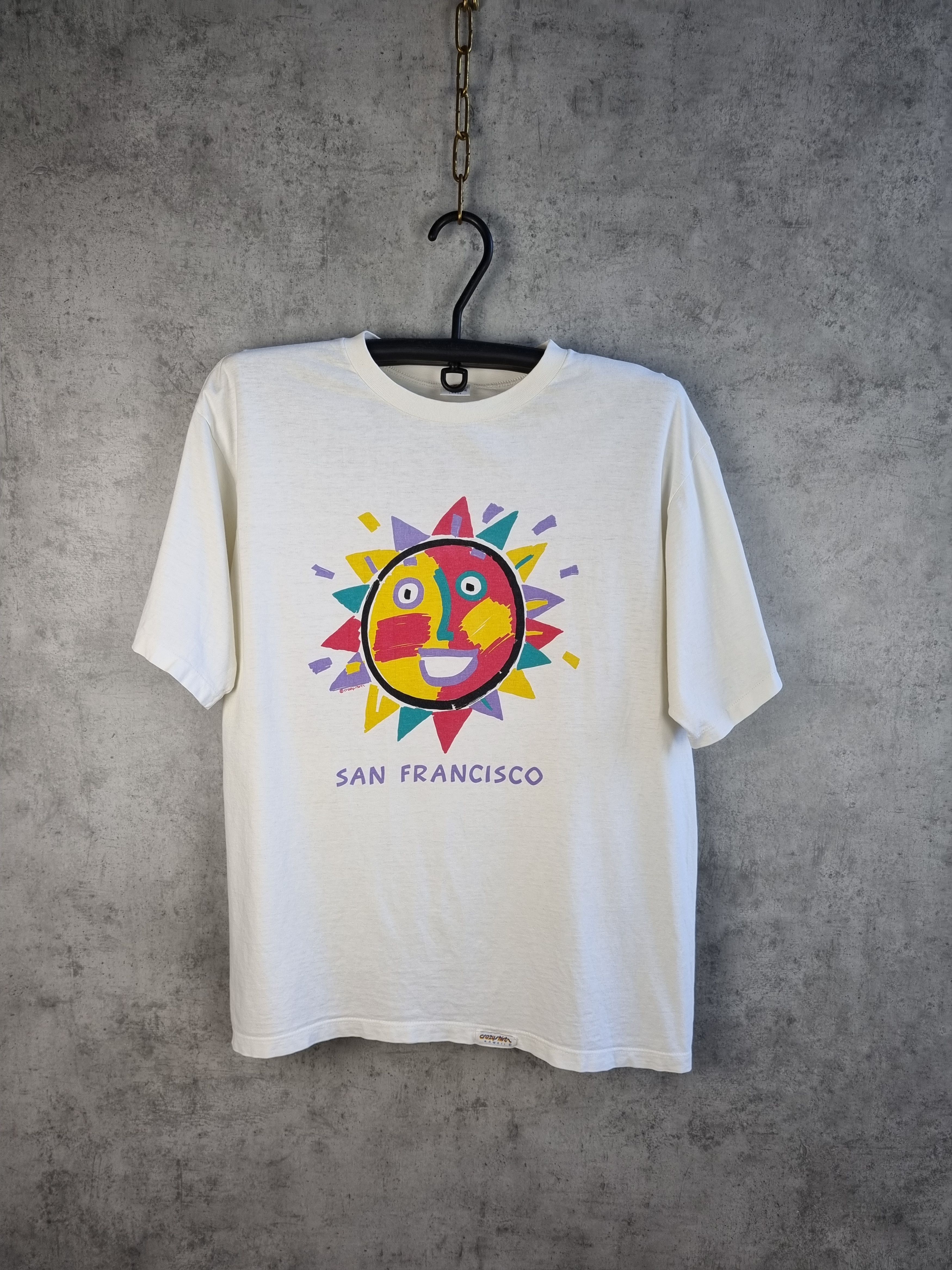 Vintage Rare 90s SAN FRANCISCO Art Sun Print Tee Shirt Size US L / EU 52-54 / 3 - 1 Thumbnail