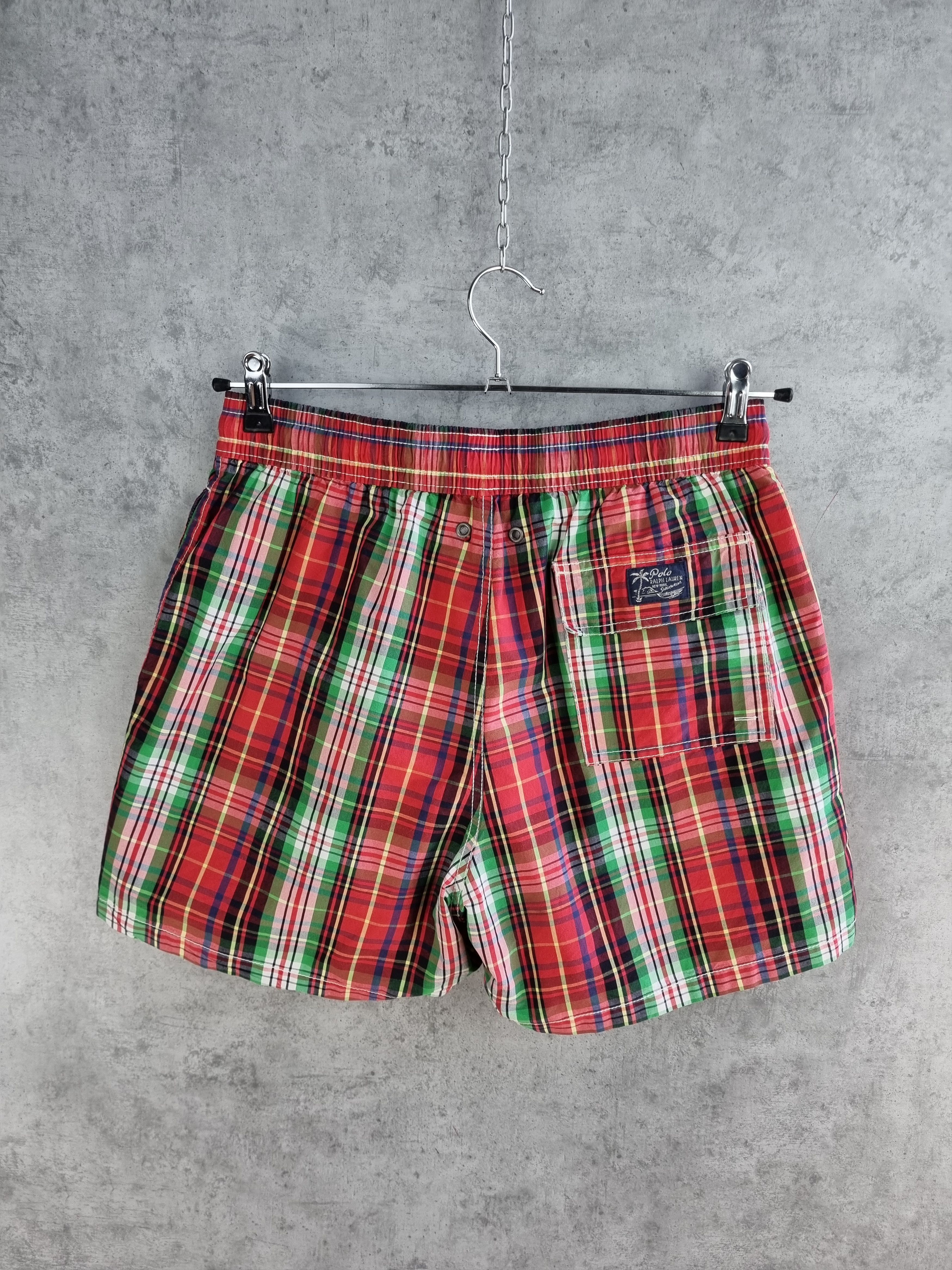 Polo Ralph Lauren × Ralph Lauren Plaid Polo Ralph Lauren Attractive Rare Nylon Shorts Size US 31 - 3 Thumbnail