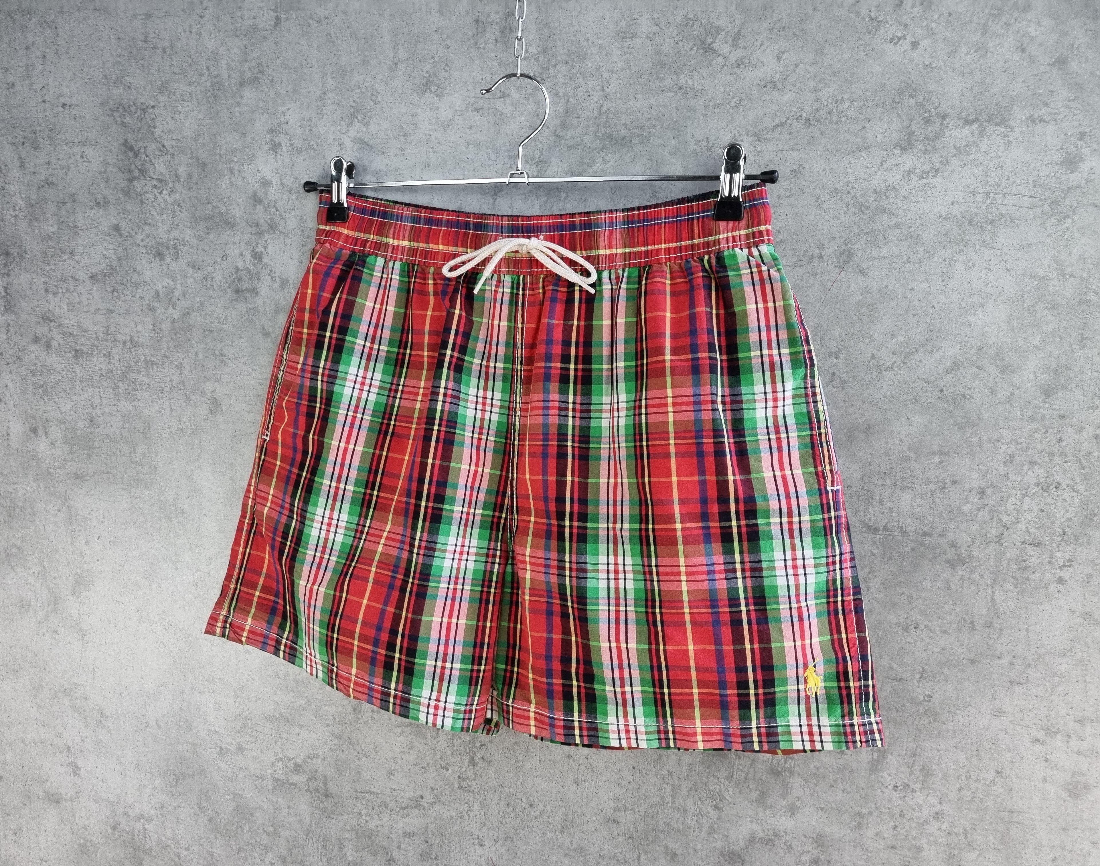Polo Ralph Lauren × Ralph Lauren Plaid Polo Ralph Lauren Attractive Rare Nylon Shorts Size US 31 - 11 Thumbnail