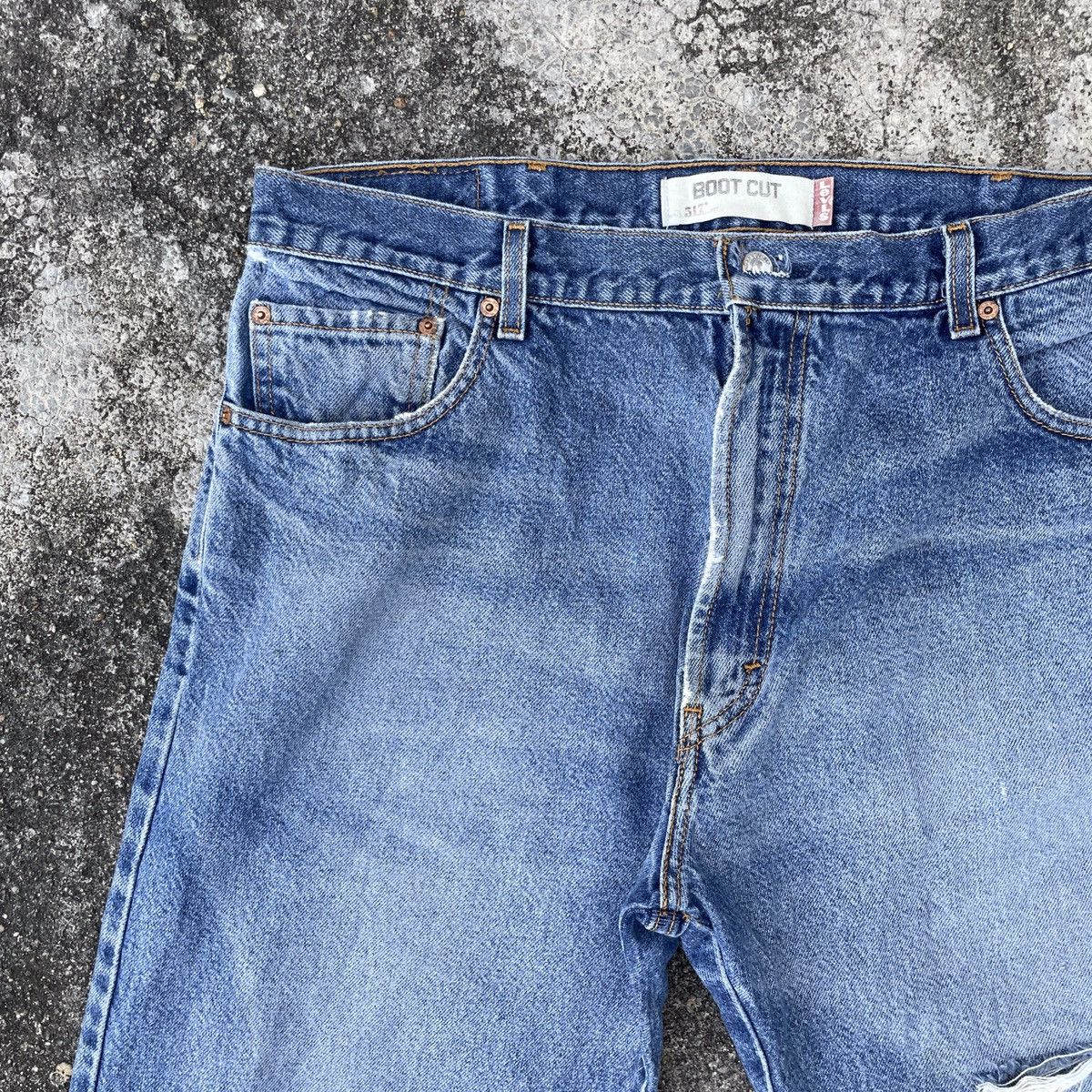 Levi's Vintage Levis Lot 517 Distressed Denim Jeans Size US 39 - 3 Thumbnail