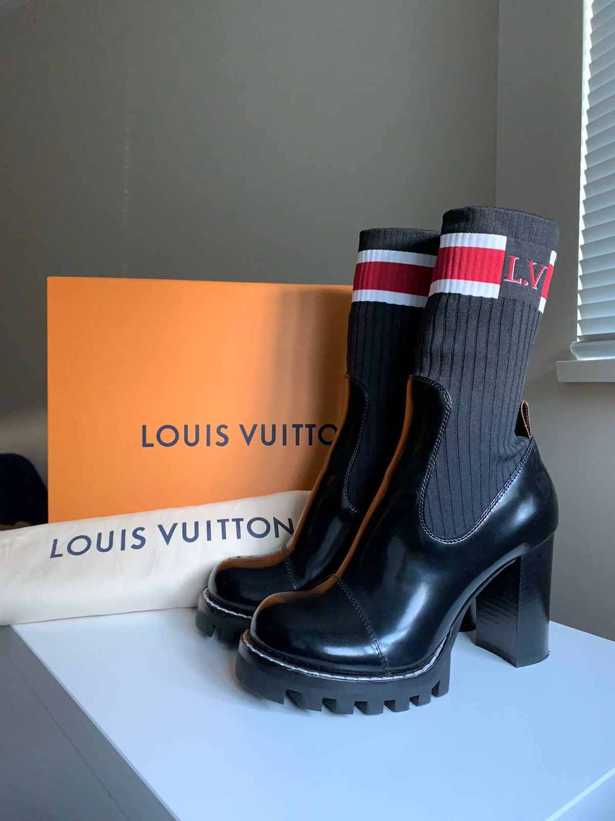 LOUIS VUITTON Men's Outland Monogram Boots (US 7 EU 37) item