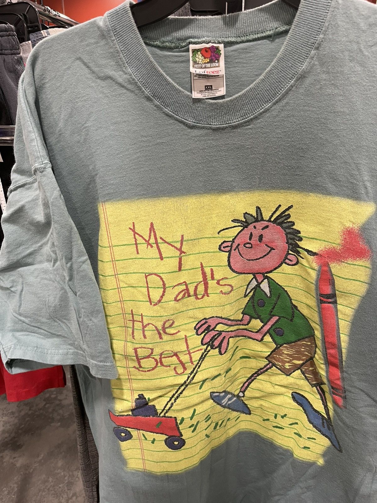 Fruit Of The Loom 90s Dad T-Shirt Lawn Mower vintage 90s Fathers Day Art Size US XXL / EU 58 / 5 - 1 Thumbnail