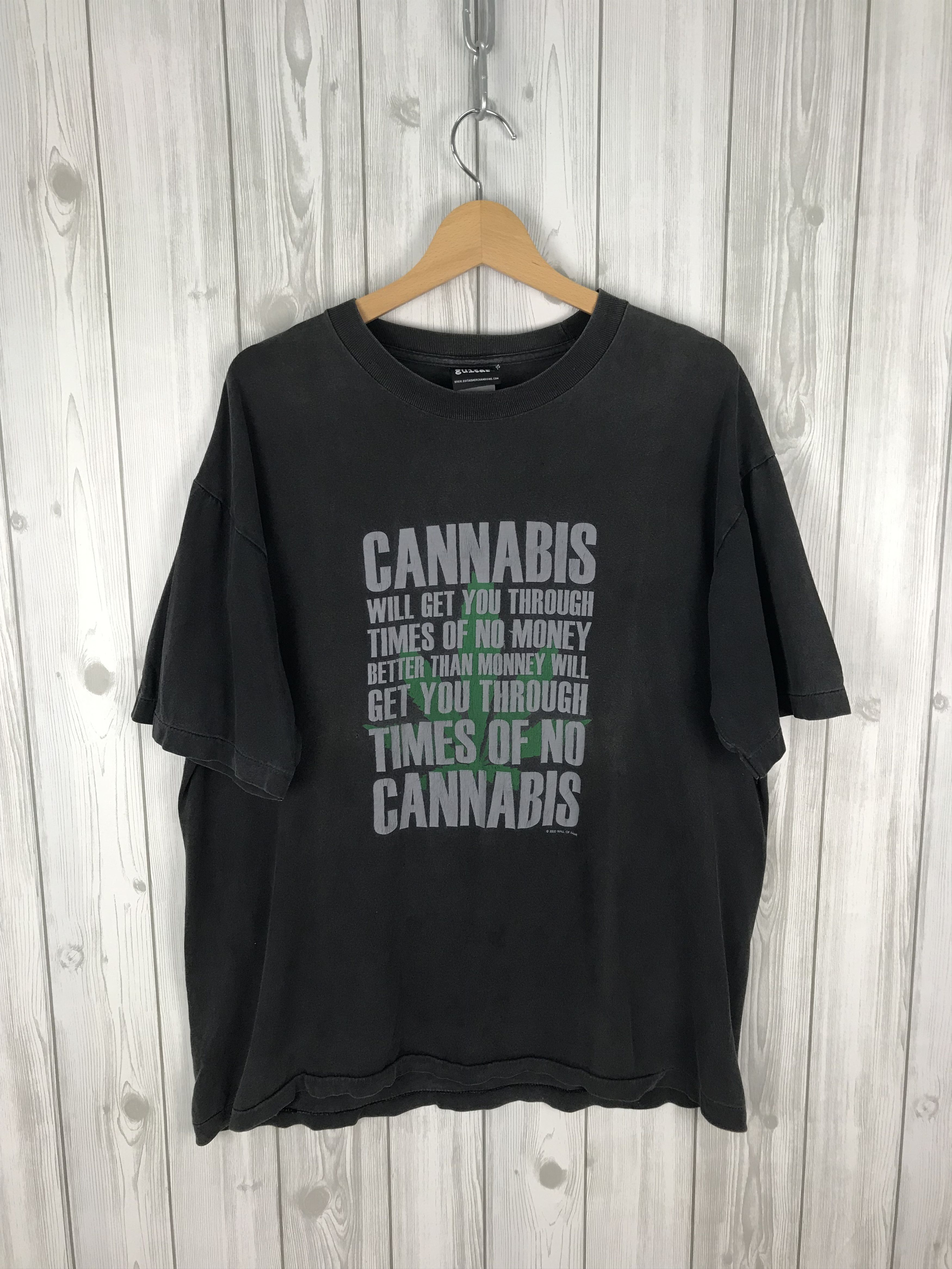 Hoodlamb Vintage 2000 Script Black Faded Distressed Shirt Size US L / EU 52-54 / 3 - 1 Thumbnail