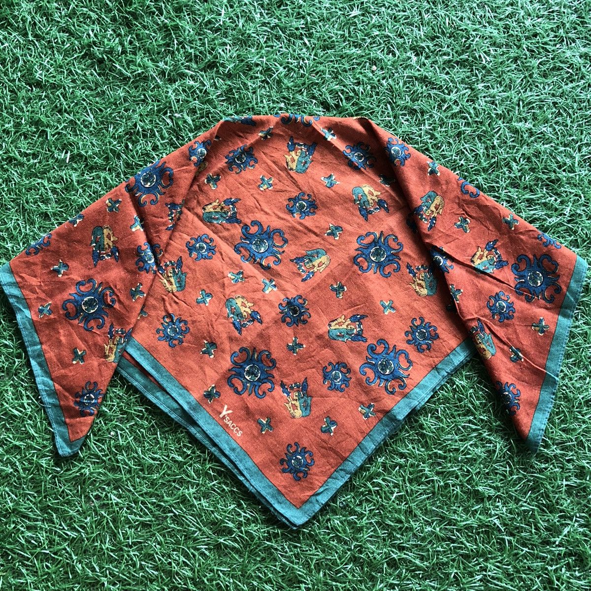 Japanese Brand Y'SACCS Handkerchief Full Print Handkerchief Size ONE SIZE - 1 Thumbnail