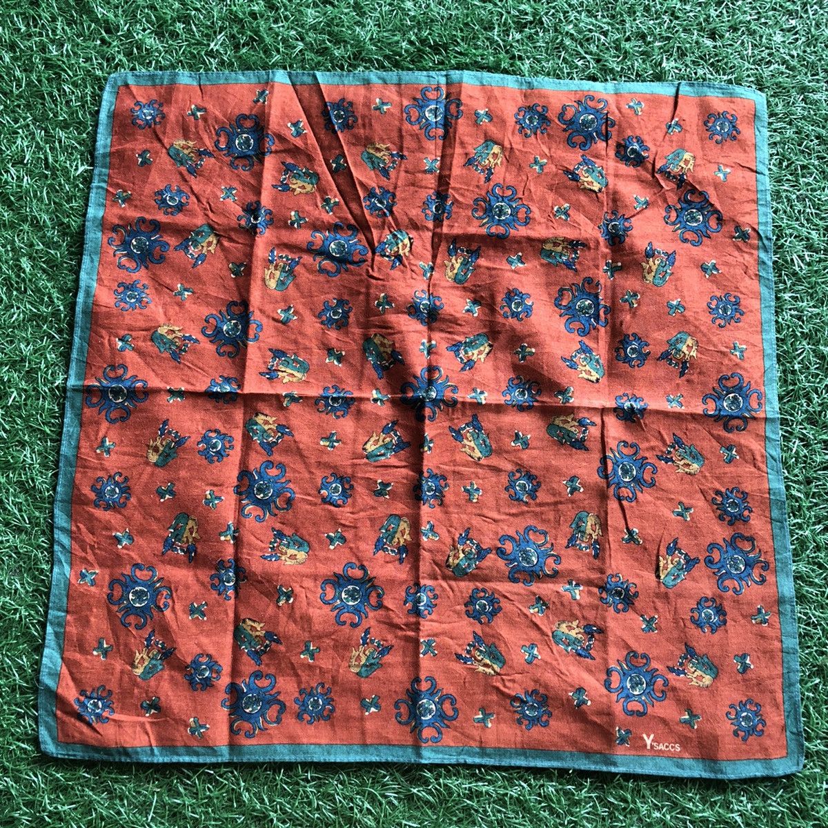 Japanese Brand Y'SACCS Handkerchief Full Print Handkerchief Size ONE SIZE - 4 Thumbnail