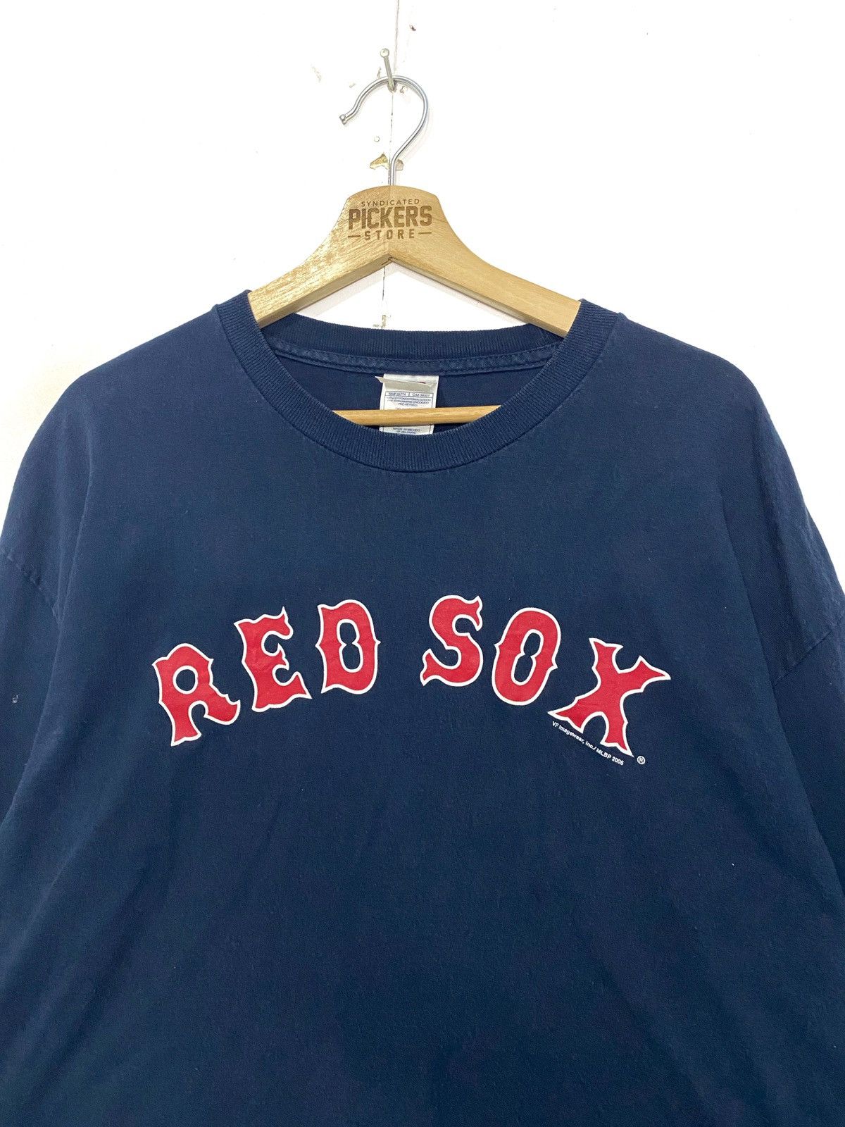 MLB Late 06”s Boston Red Sox Long sleeve Pullover Spellout Size US XL / EU 56 / 4 - 3 Thumbnail