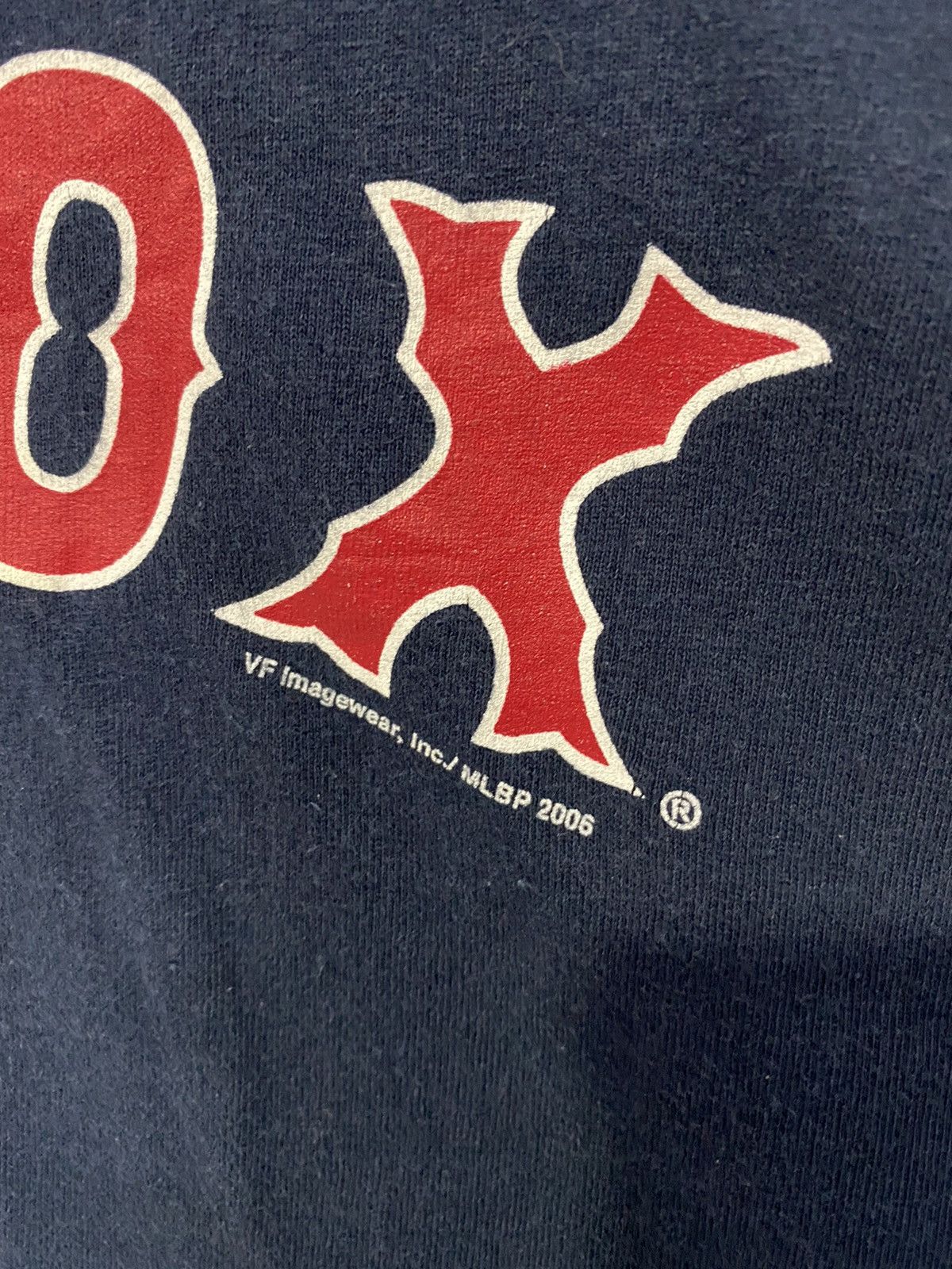 MLB Late 06”s Boston Red Sox Long sleeve Pullover Spellout Size US XL / EU 56 / 4 - 4 Thumbnail