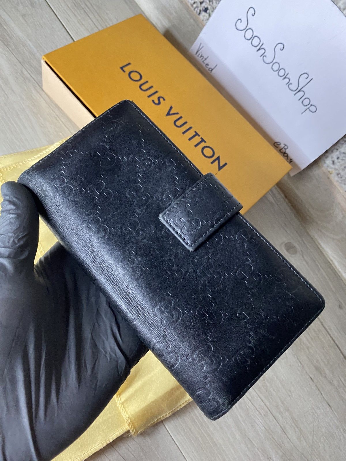 Gucci 🔴 Vintage Gucci Monogram leather wallet Size ONE SIZE - 5 Thumbnail