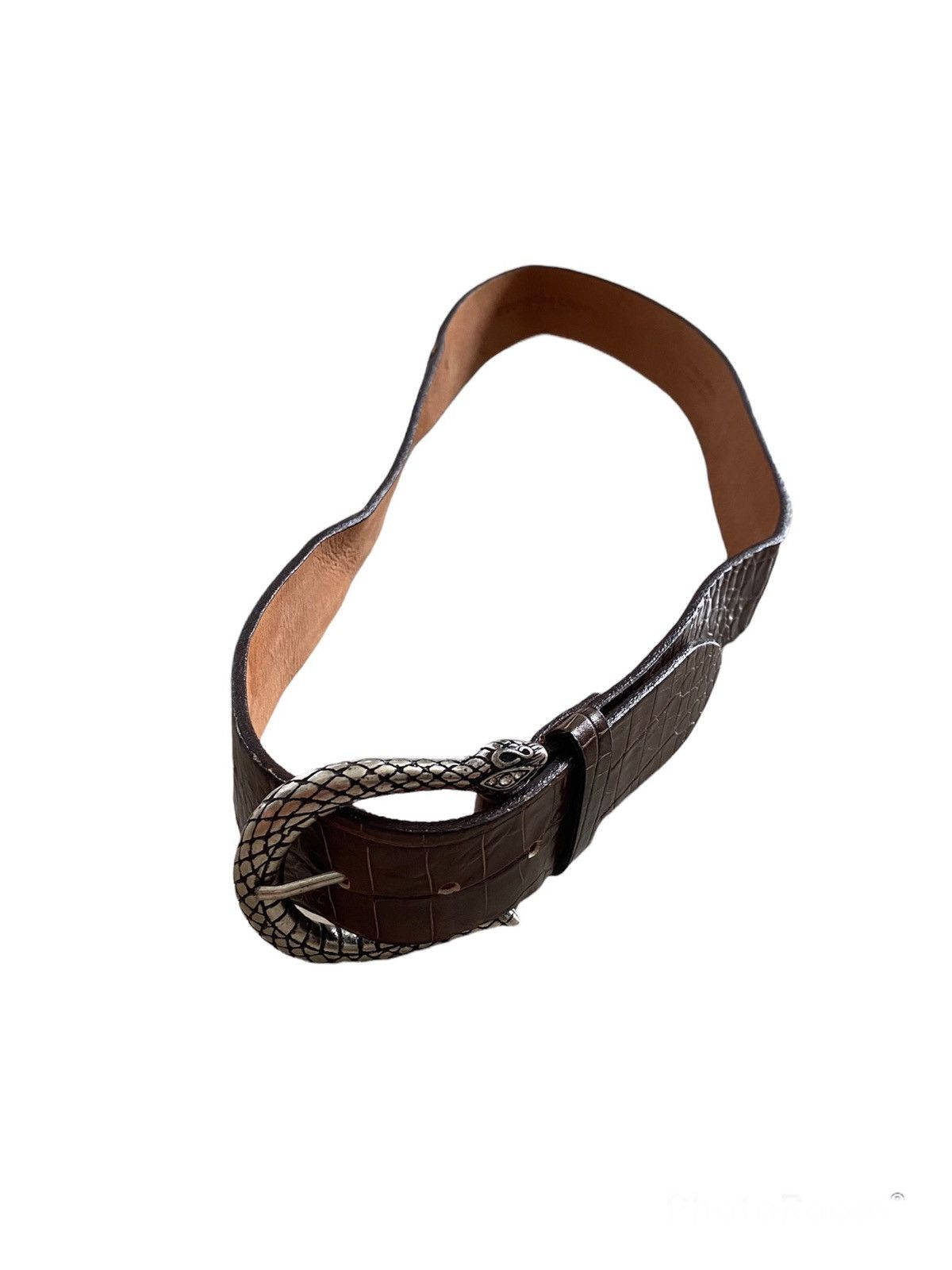 Genuine Leather authentic Belt 🐍 vitange around the shoes made in 🇮🇹 Size ONE SIZE - 5 Thumbnail