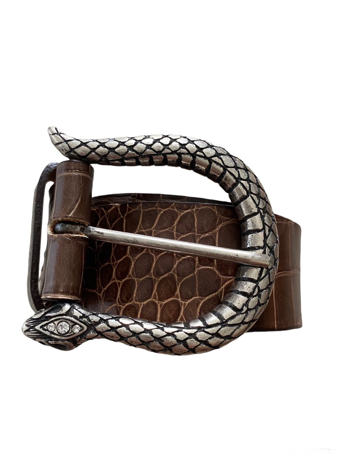 Genuine Leather authentic Belt 🐍 vitange around the shoes made in 🇮🇹 Size ONE SIZE - 2 Thumbnail