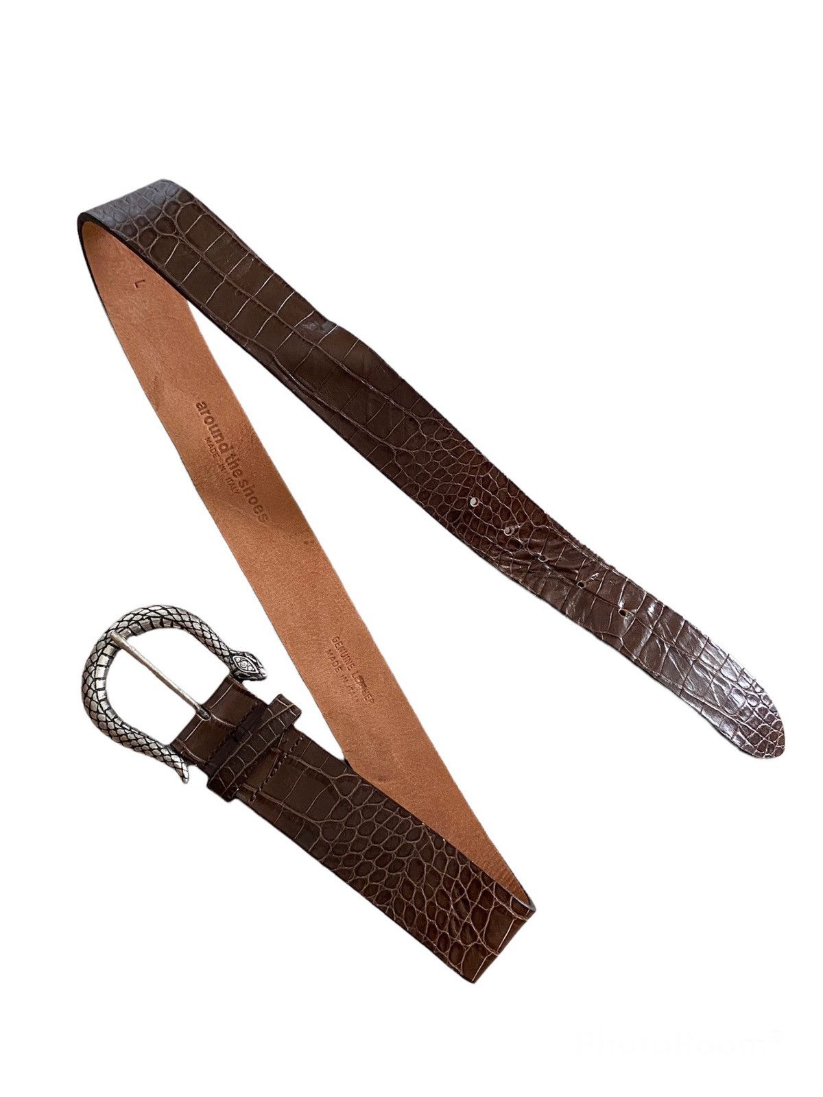 Genuine Leather authentic Belt 🐍 vitange around the shoes made in 🇮🇹 Size ONE SIZE - 1 Thumbnail